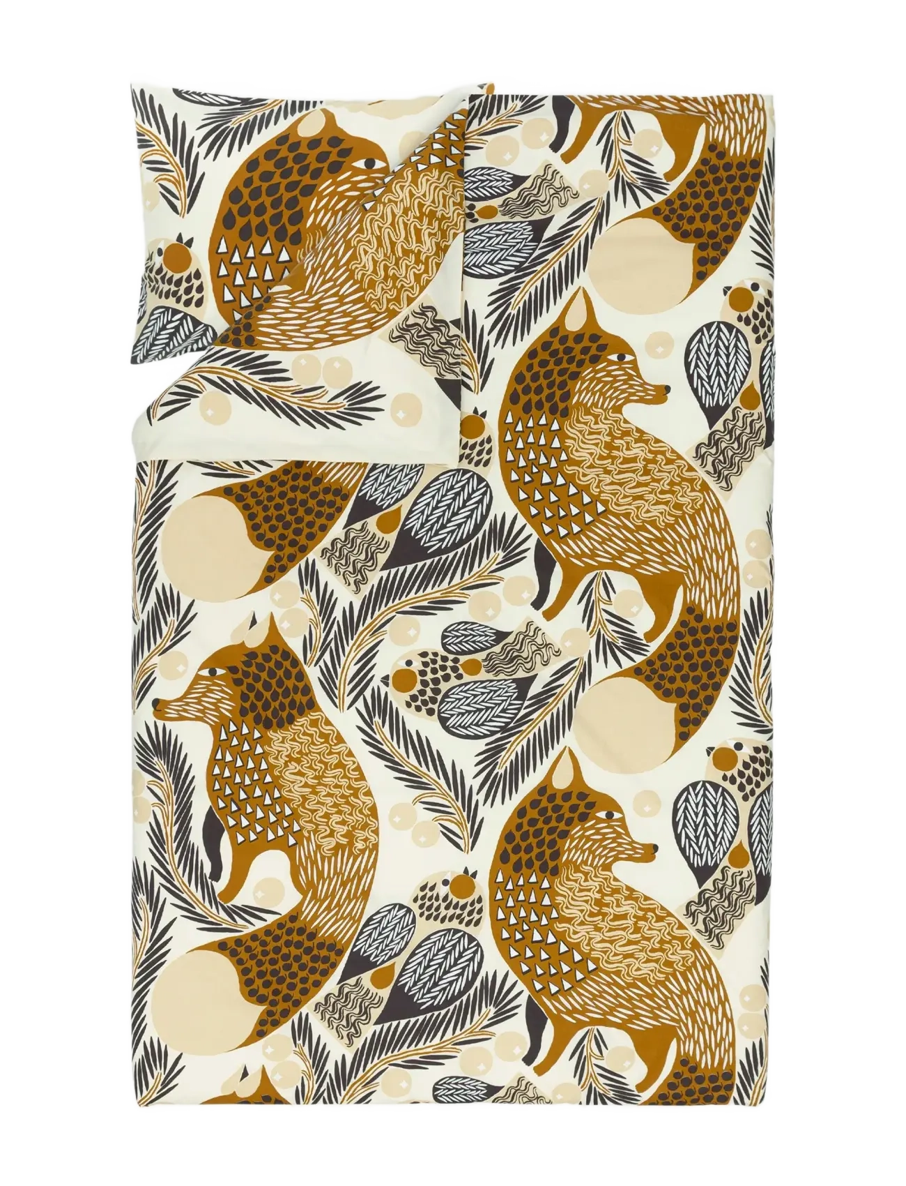 Marimekko Home KETUNMARJA DC+PC 150X210+50X60 - Schlafzimmertextilien - CREAM, CARAMEL, CHARCOAL / multi