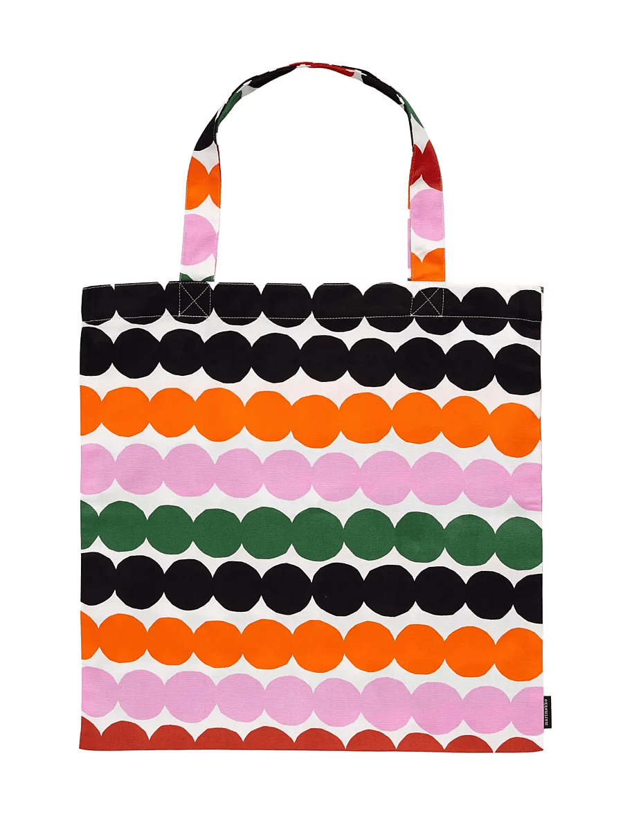 Marimekko Home - RÄSYMATTO BAG 44X43CM - kandekotid - white, orange,green, black - 0