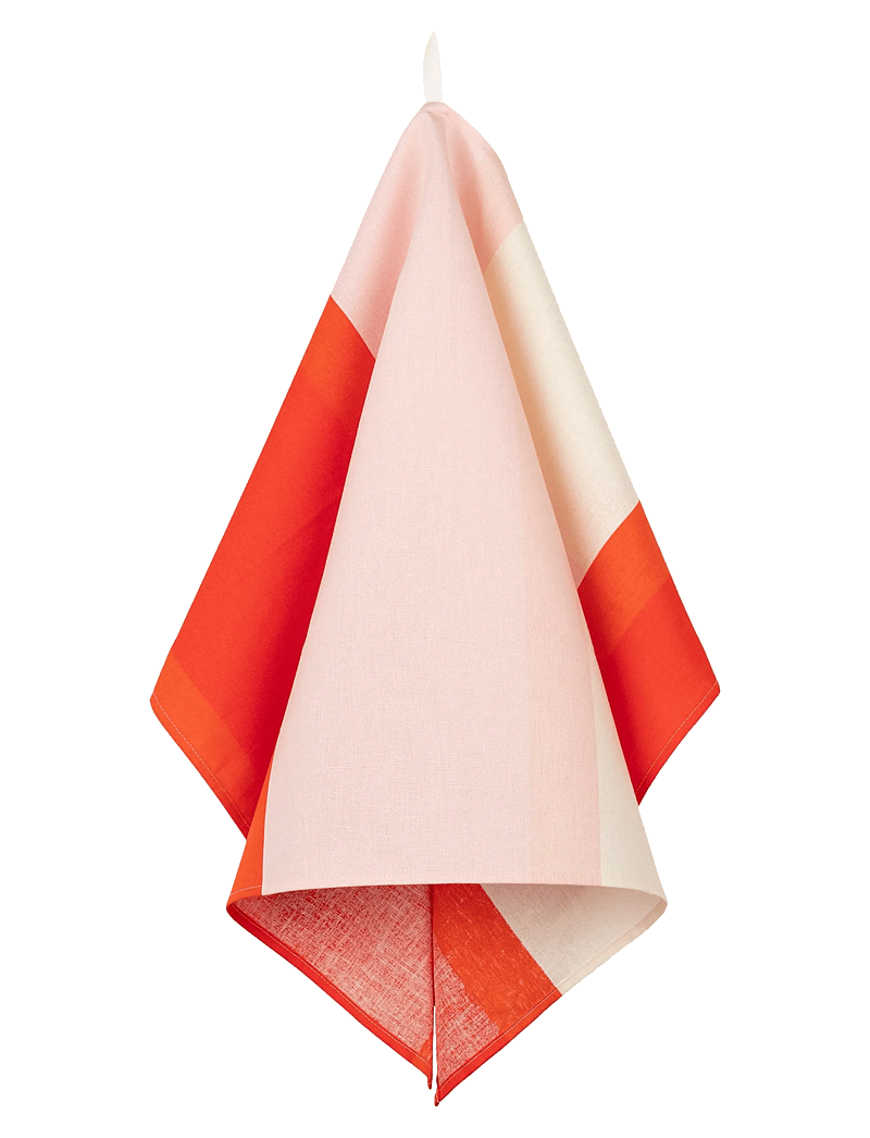 Marimekko Home - HENNIKA TEA TOWEL 47X70CM - tea towels - off white, pink, orange red - 0