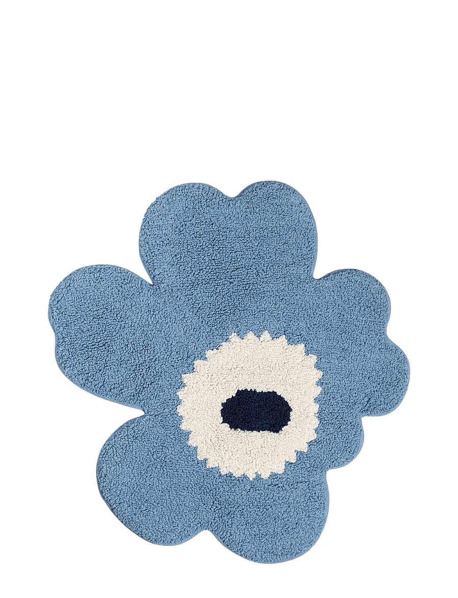 Marimekko Home - UNIKKO BATH MAT 73X74CM - teppiche - lt.blue, off white, navy - 0