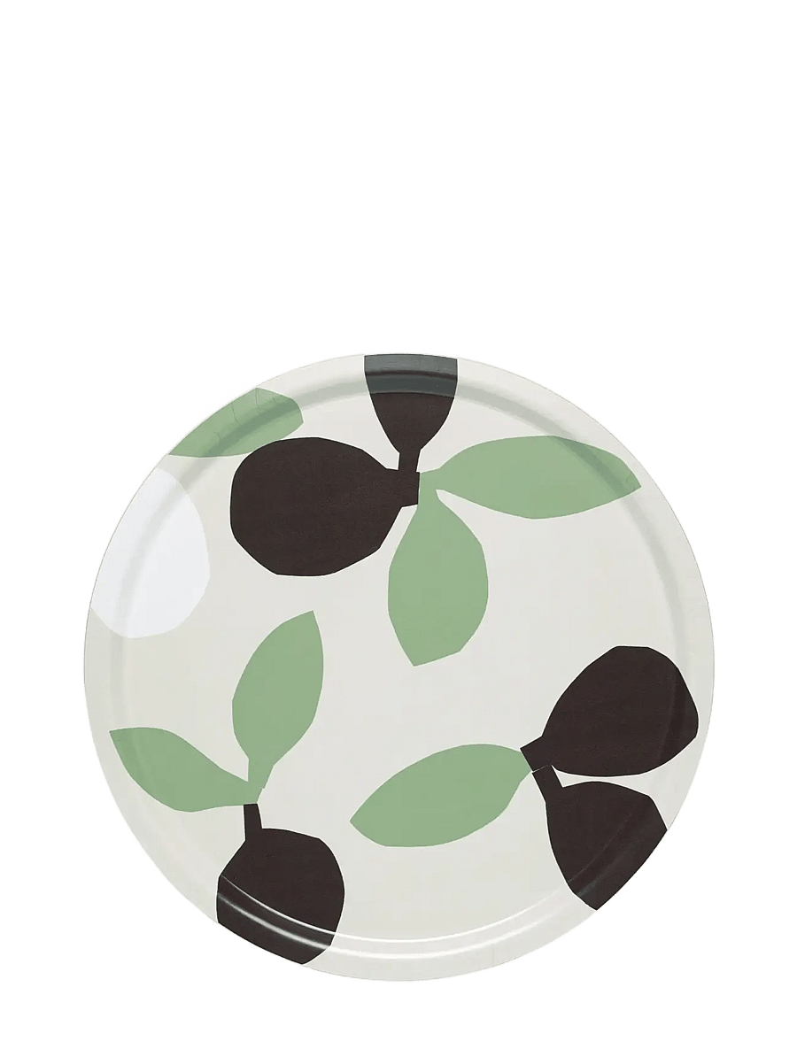 Marimekko Home - OMPPO TRAY 46CM - kandikud - linen,sage,black brown,white - 0