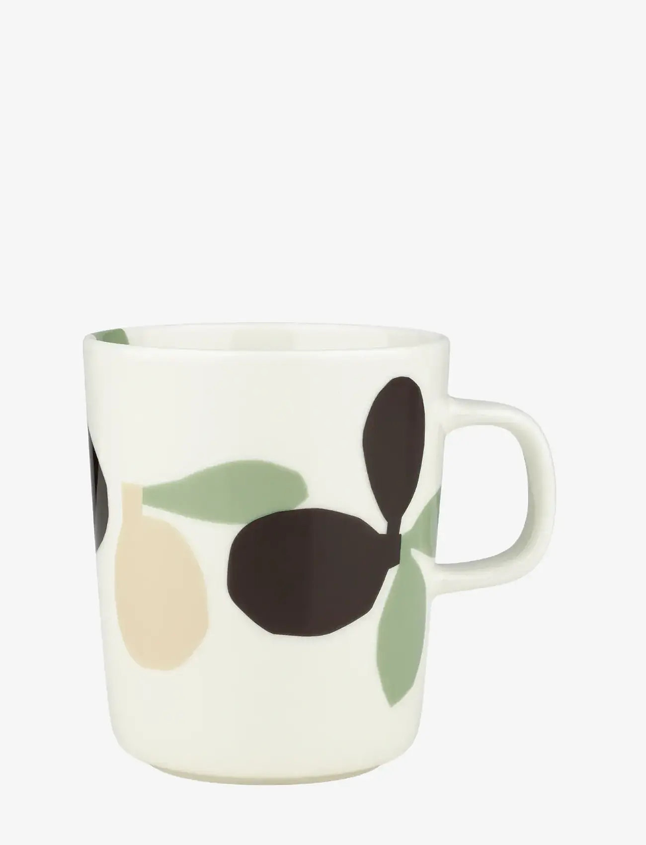 Marimekko Home - OMPPO MUG 2,5 DL - coffee cups - white,sage,black brown,linen - 0