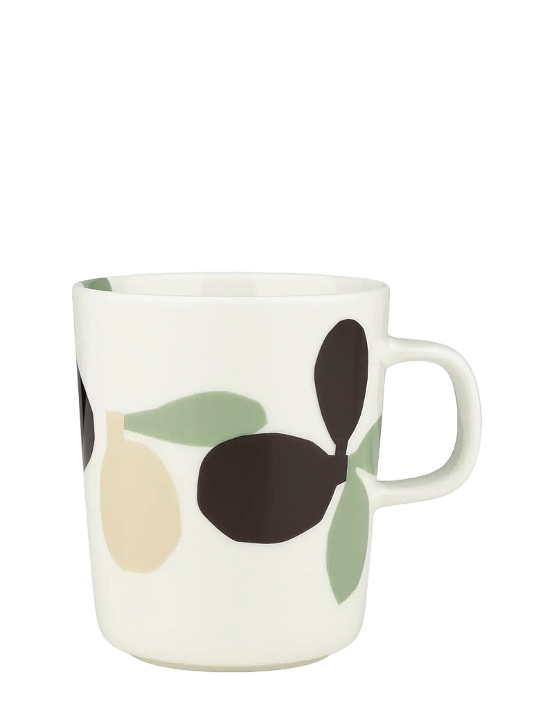 Marimekko Home - OMPPO MUG 2,5 DL - kohvitassid - white,sage,black brown,linen - 0