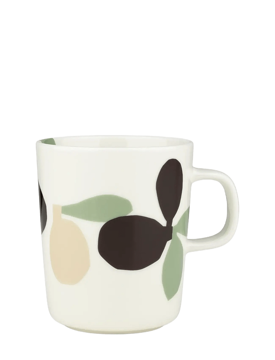 Marimekko Home - OMPPO MUG 2,5 DL - kaffetassen - white,sage,black brown,linen - 0