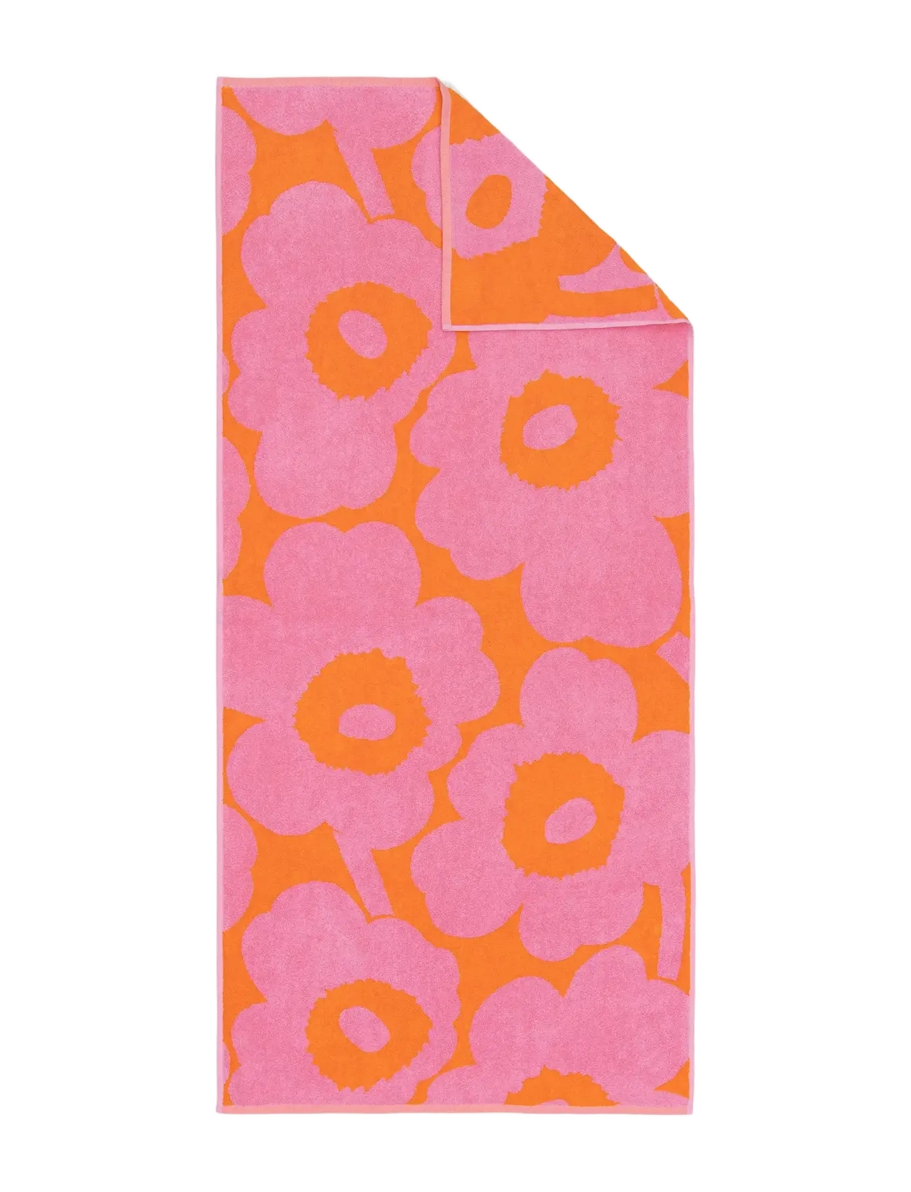 Marimekko Home UNIKKO BATH TOWEL 70X150CM - Tekstiler - ORANGE, PINK / pink/rose
