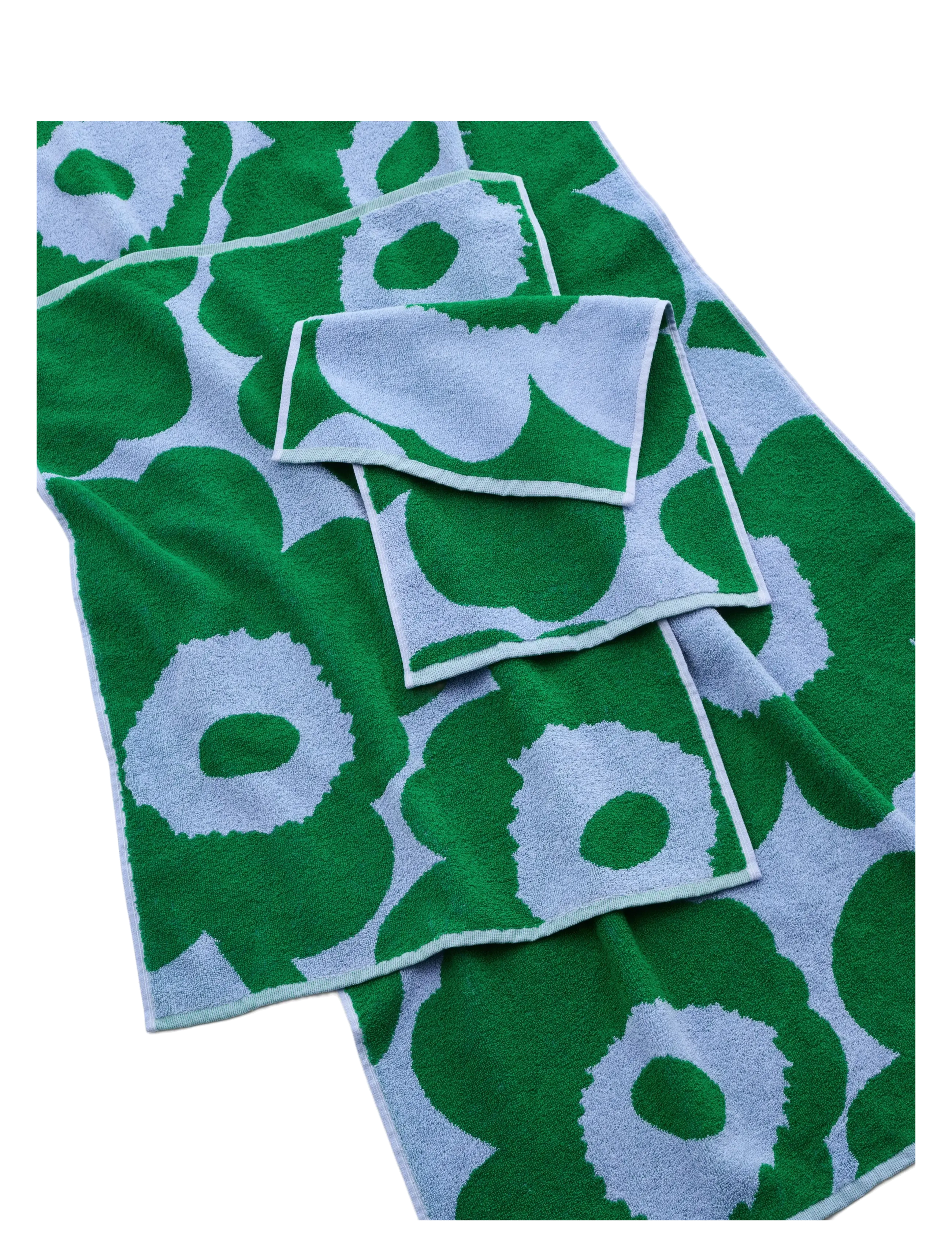 Marimekko Home UNIKKO GUEST TOWEL 30X50CM - Badeværelse - LT.BLUE, GREEN / blue