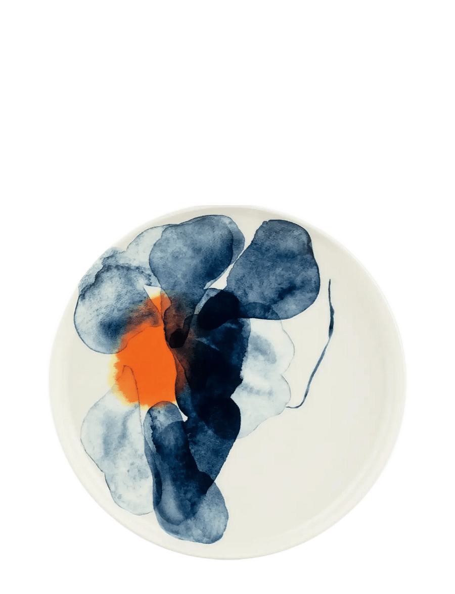 Marimekko Home - VALSSI PLATE 25CM - speiseteller - white, blue, orange - 0