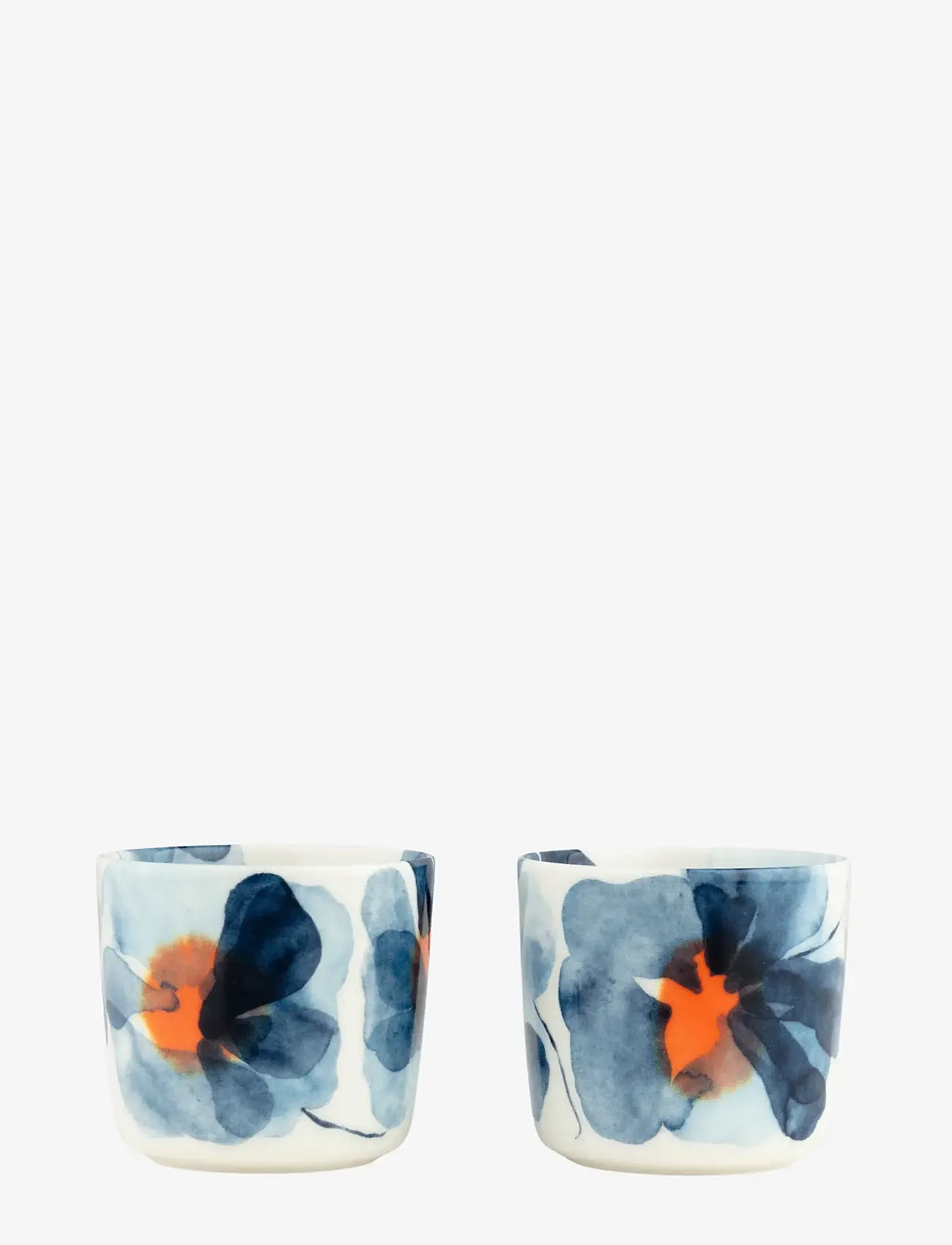 Marimekko Home - VALSSI CUP W/O HANDLE 2DL 2KPL - kaffekoppar - white, blue, orange - 0