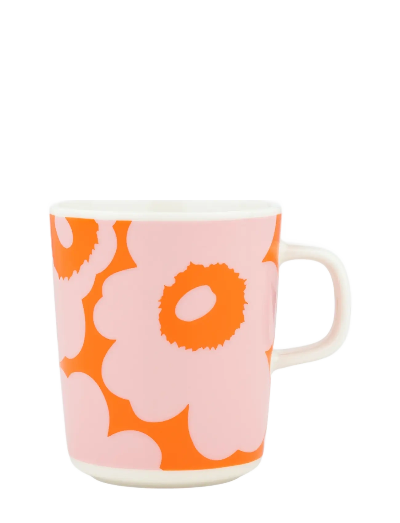 Marimekko Home UNIKKO MUG 2,5DL - Cups & Mugs - WHITE, PINK, ORANGE / white