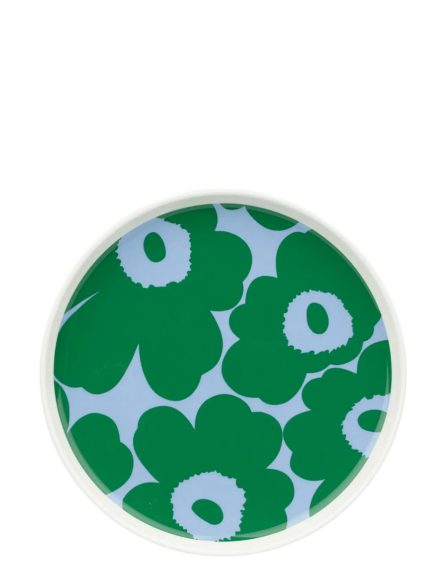 Marimekko Home - UNIKKO PLATE 20CM - praetaldrikud - white, green, lt.blue - 0