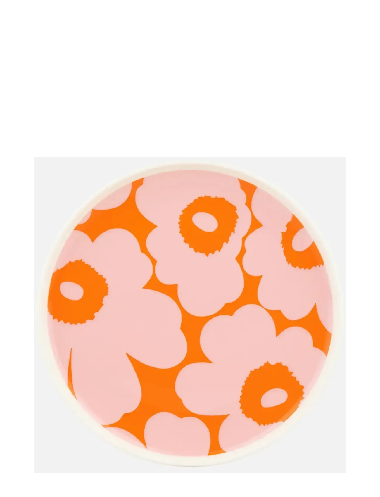 Marimekko Home UNIKKO PLATE 20CM - Tallerkner - WHITE, PINK, ORANGE / orange