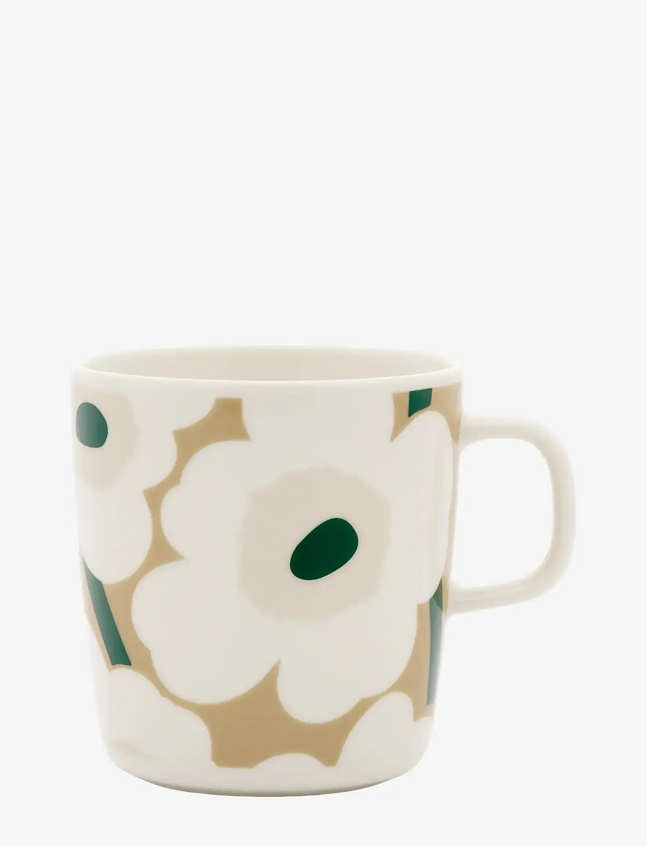Marimekko Home - UNIKKO MUG 4DL - teetassen - white, beige, lt.sand, d.green - 0