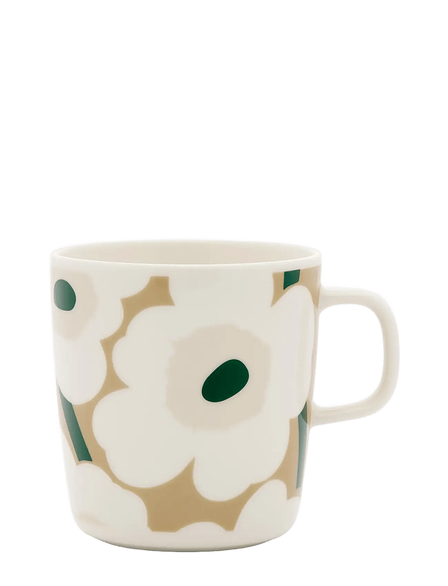 Marimekko Home - UNIKKO MUG 4DL - teetassen - white, beige, lt.sand, d.green - 0