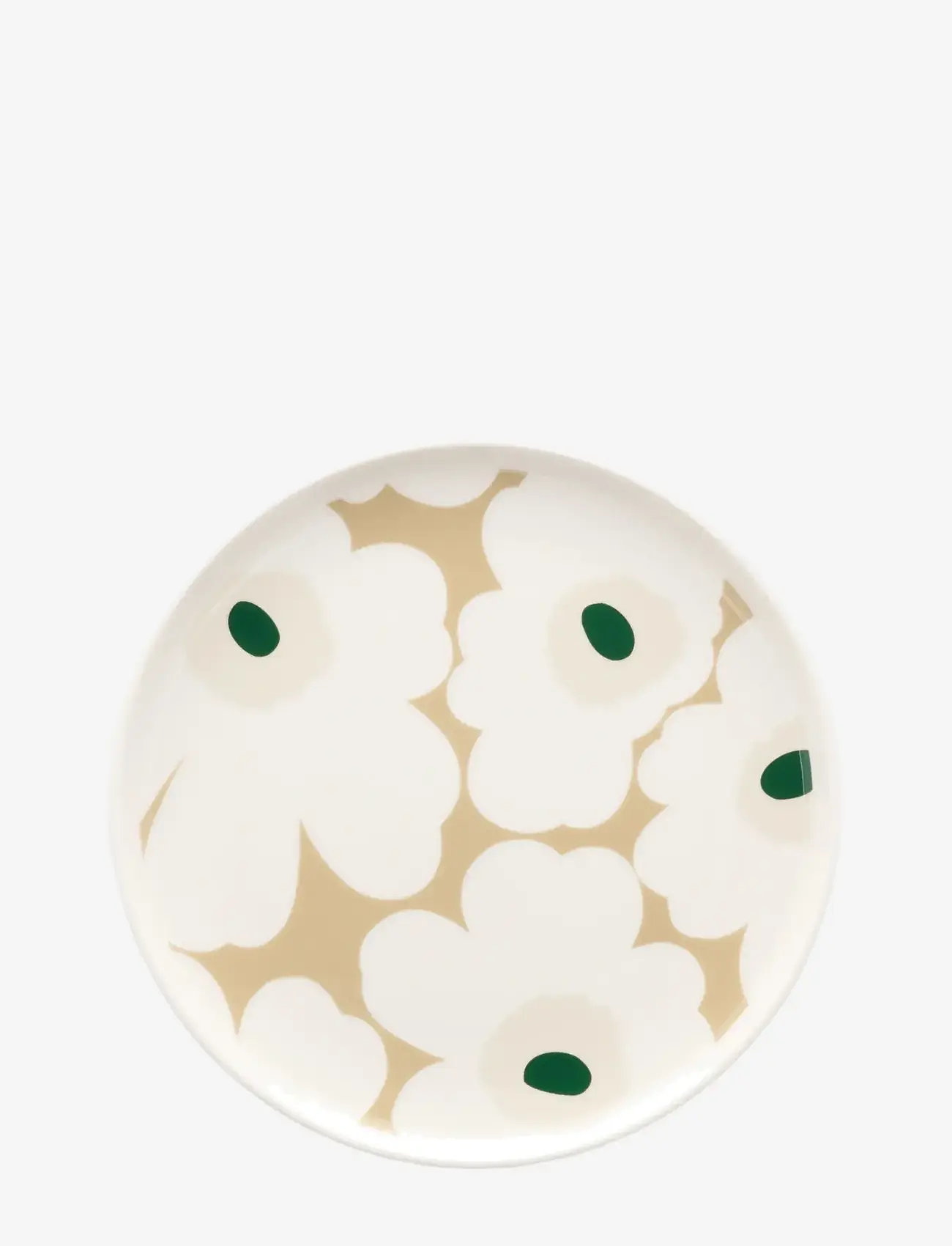 Marimekko Home - UNIKKO PLATE 20CM - praetaldrikud - white, beige, lt.sand, d.green - 0