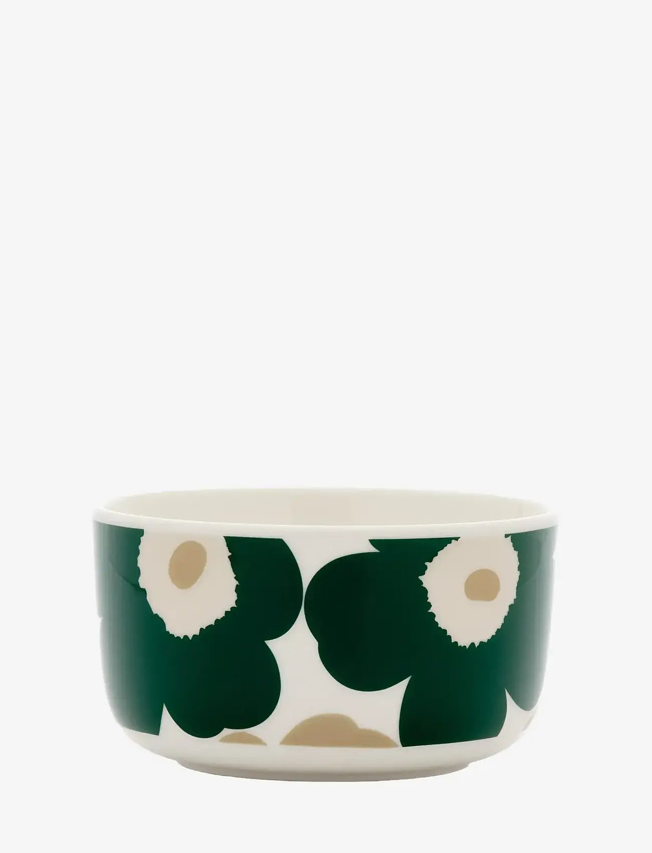 Marimekko Home - UNIKKO BOWL 5DL - morgenmadsskåle - white, d.green, beige, lt.sand - 0