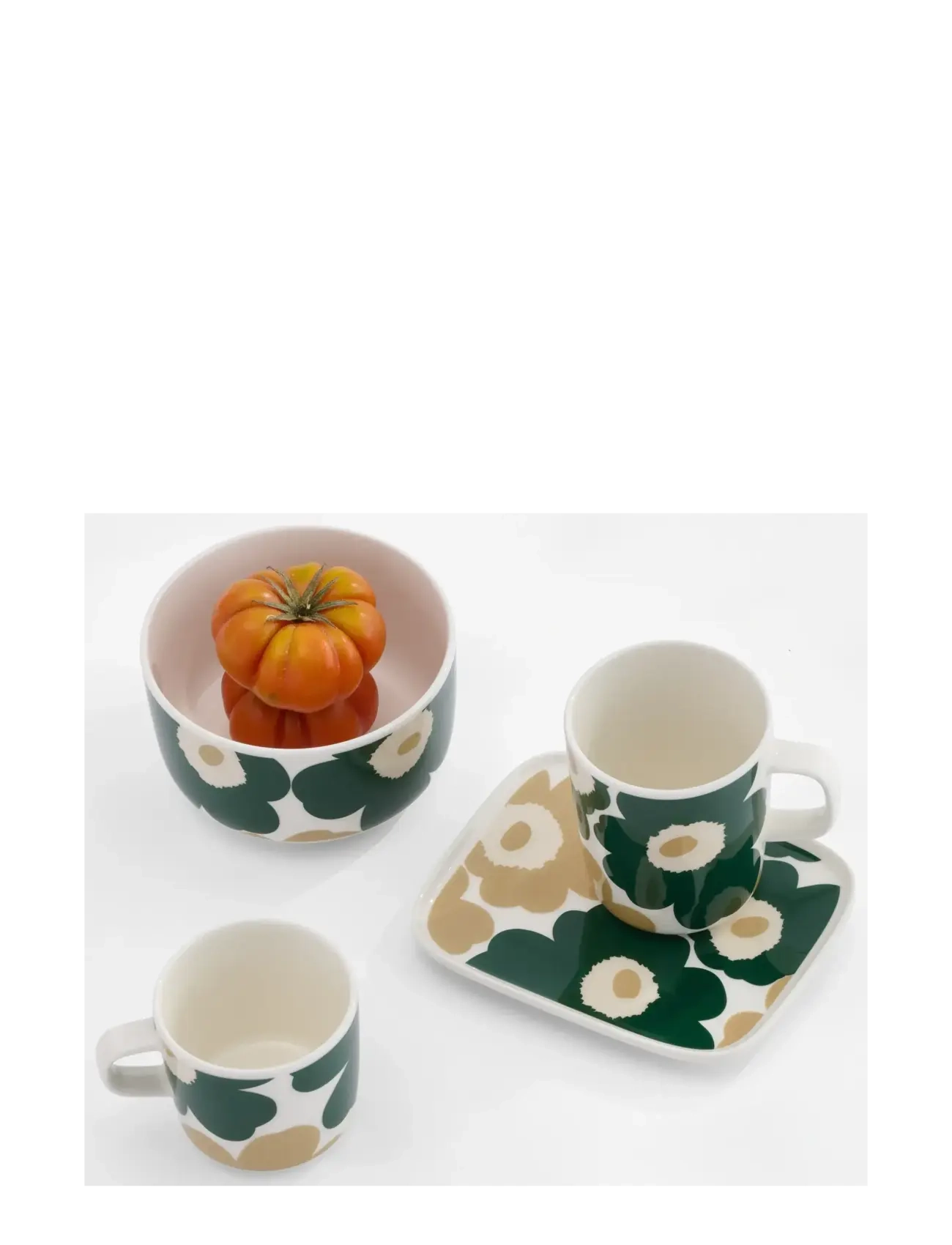 Marimekko Home - UNIKKO BOWL 5DL - müslischalen - white, d.green, beige, lt.sand - 1