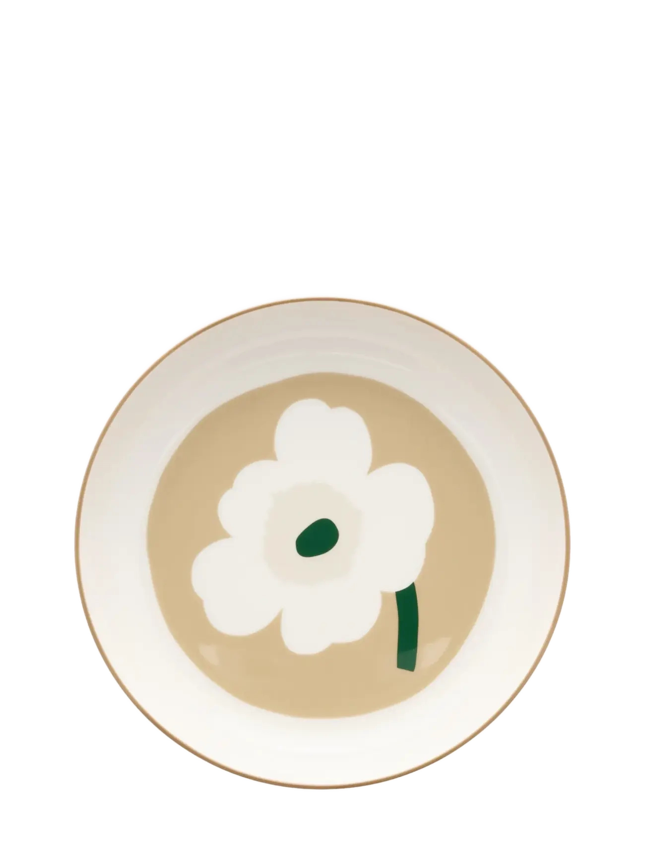 Marimekko Home Unikko Deep Plate 20,5Cm, 20.5 cm, Plates, Weiß - Homeware