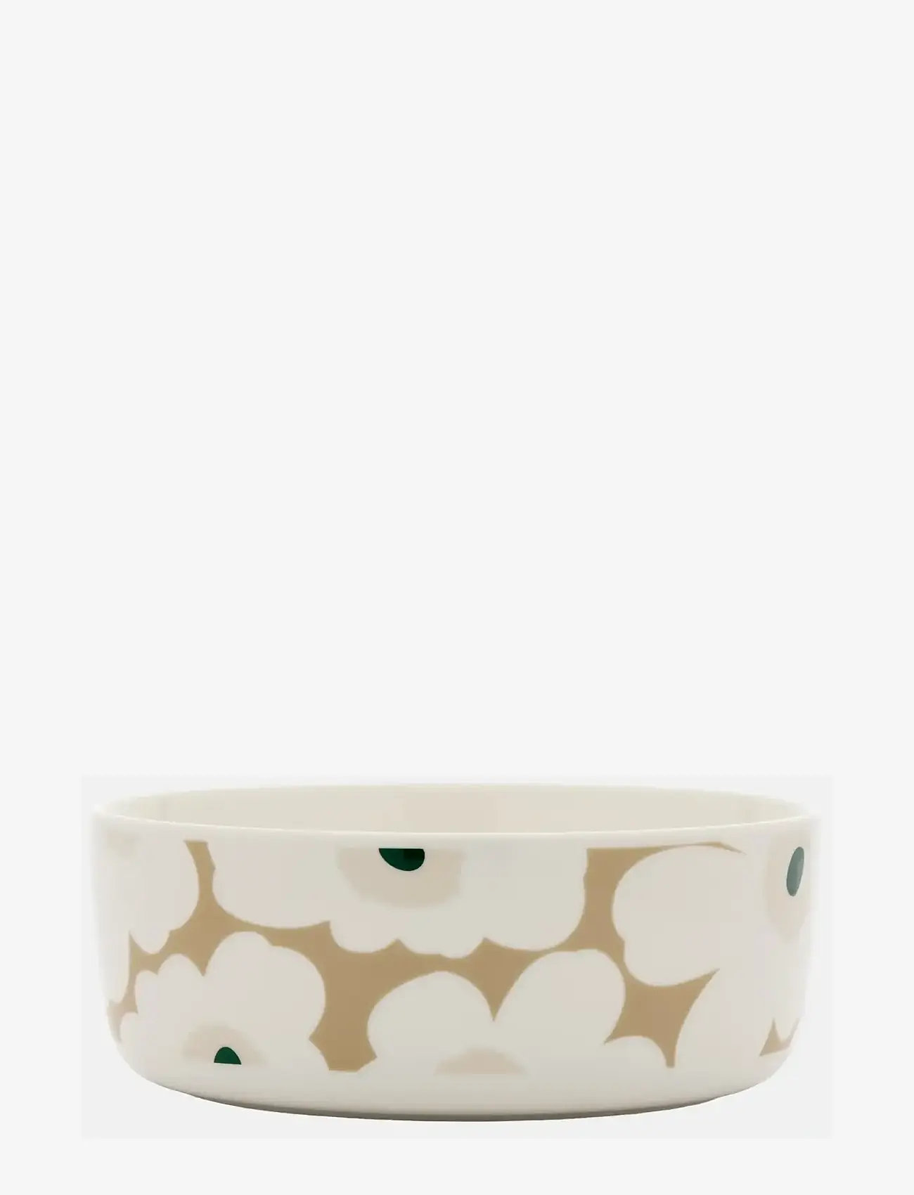 Marimekko Home - UNIKKO SERVING BOWL 1,5L - serveringsskåle - white, beige, lt.sand, d.green - 0