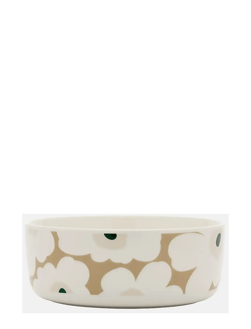 Marimekko Home - UNIKKO SERVING BOWL 1,5L - servierschalen - white, beige, lt.sand, d.green - 0