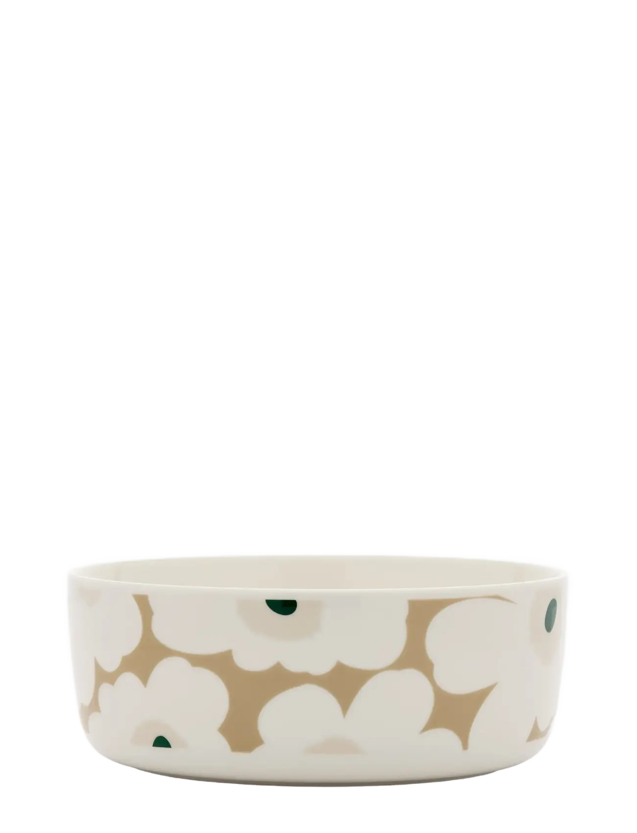 Marimekko Home UNIKKO SERVING BOWL 1,5L - Marimekko Home - WHITE, BEIGE, LT.SAND, D.GREEN / white