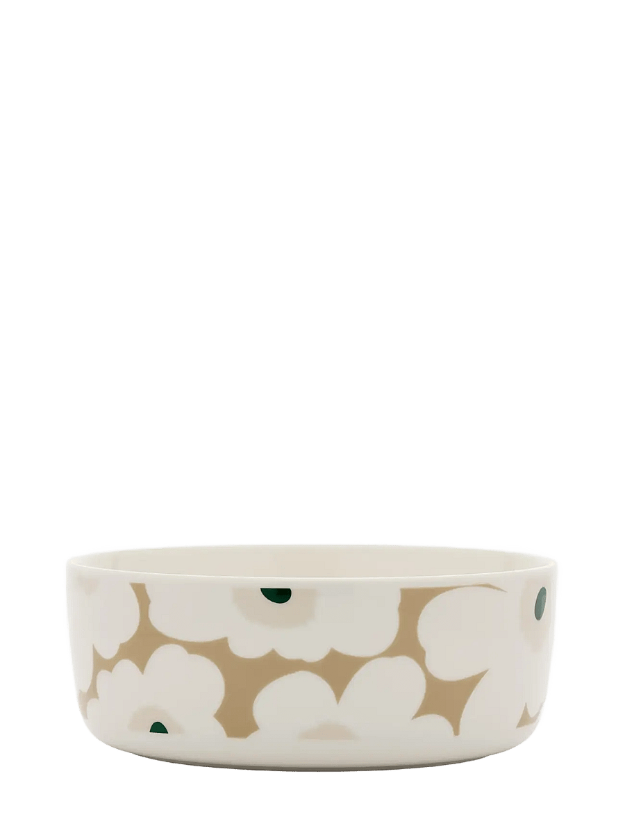 Marimekko Home - UNIKKO SERVING BOWL 1,5L - servierschalen - white, beige, lt.sand, d.green - 0