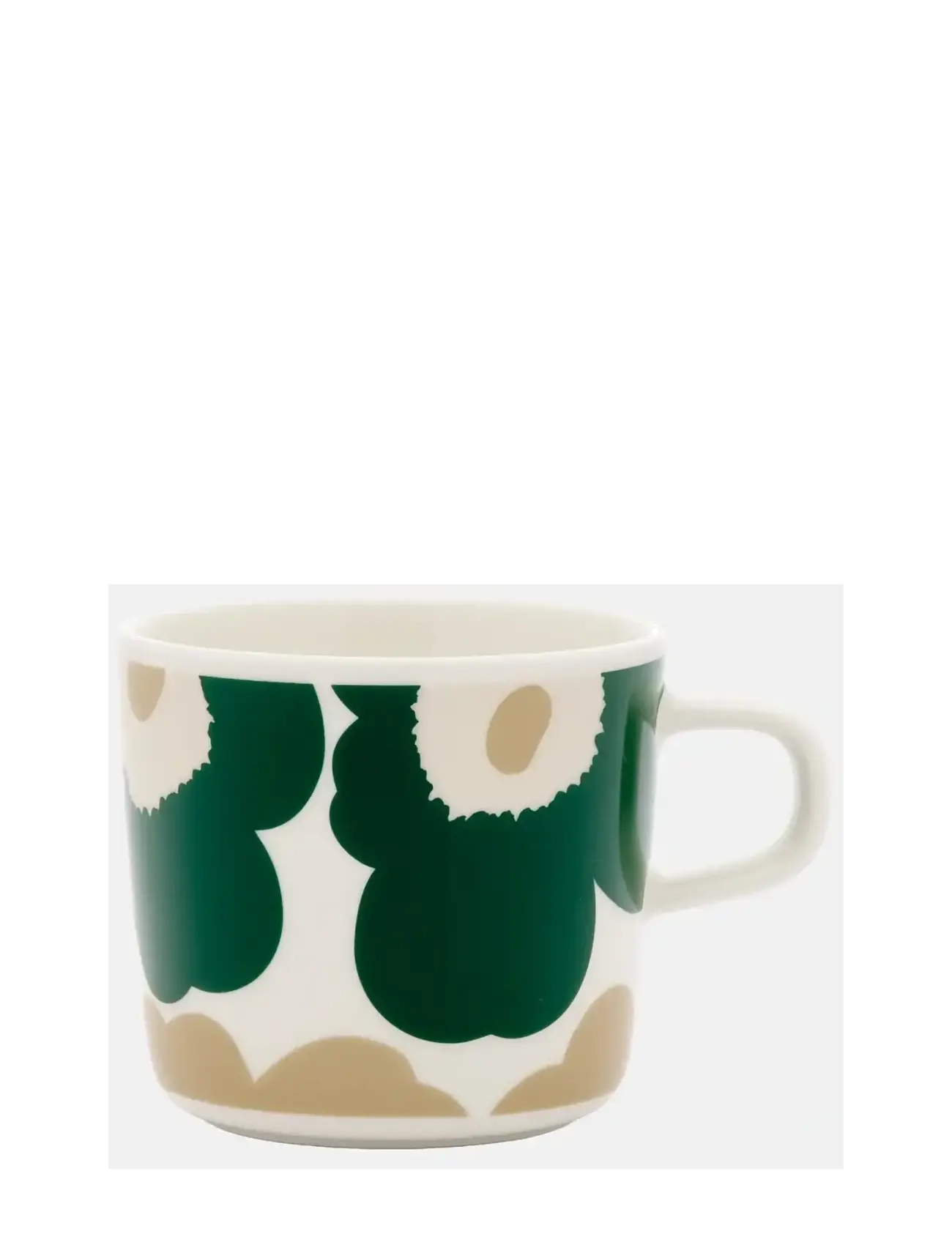 Marimekko Home UNIKKO COFFEE CUP 2DL - Borddækning - WHITE, D.GREEN, BEIGE, LT.SAND / white