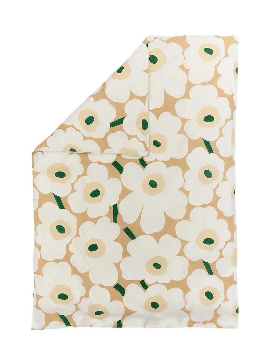 Marimekko Home - UNIKKO DC 150X210CM - tekikotid - sand, off white, hay, emerald - 0