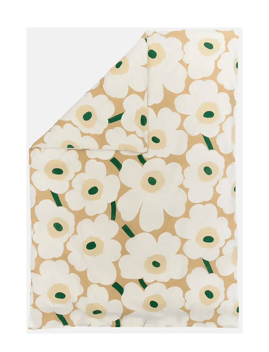 Marimekko Home - UNIKKO DC 150X210CM - bettbezüge - sand, off white, hay, emerald - 0