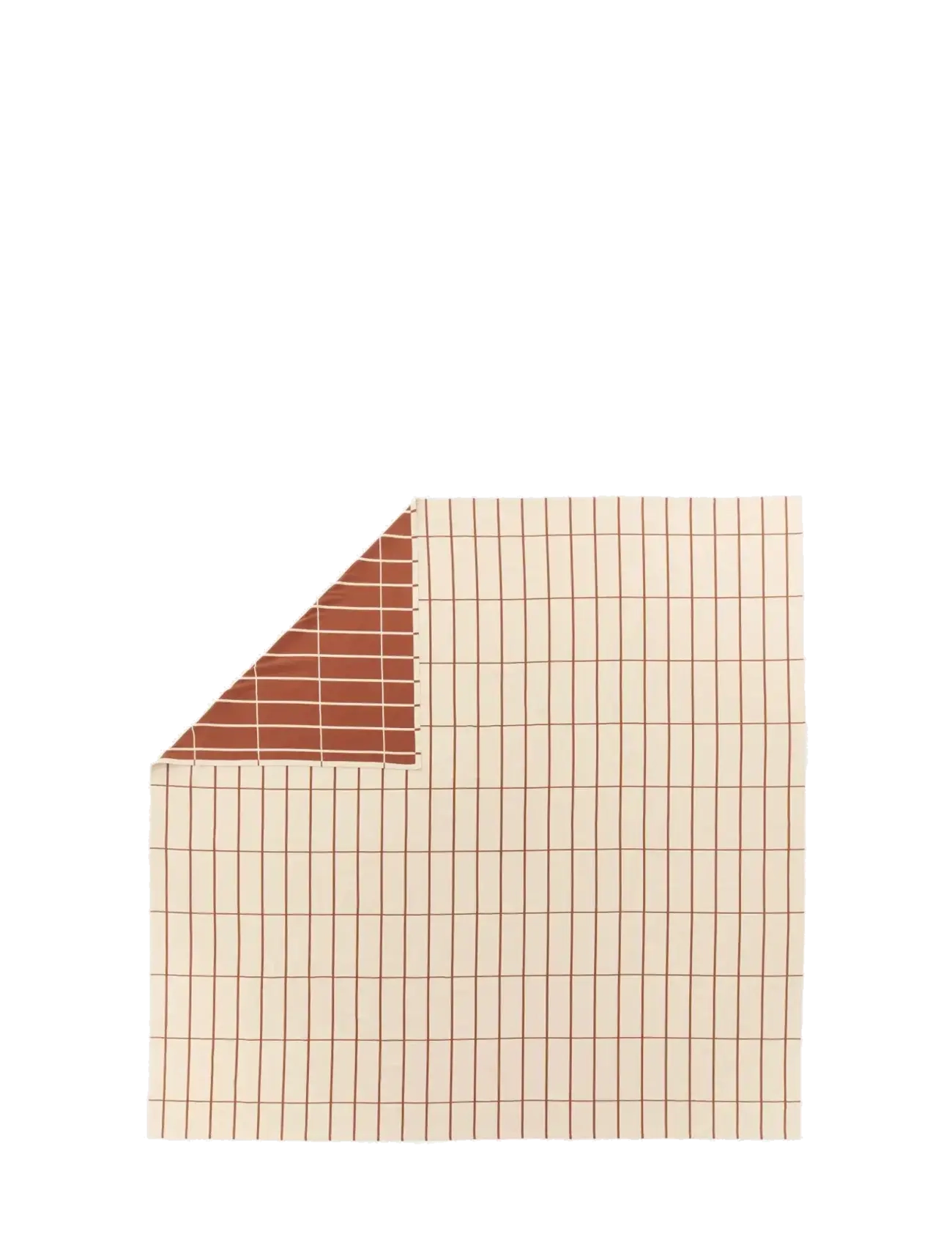 Marimekko Home - TIILISKIVI BED SPREAD 260X260 - soveværelsestekstiler - off white, chestnut - 2
