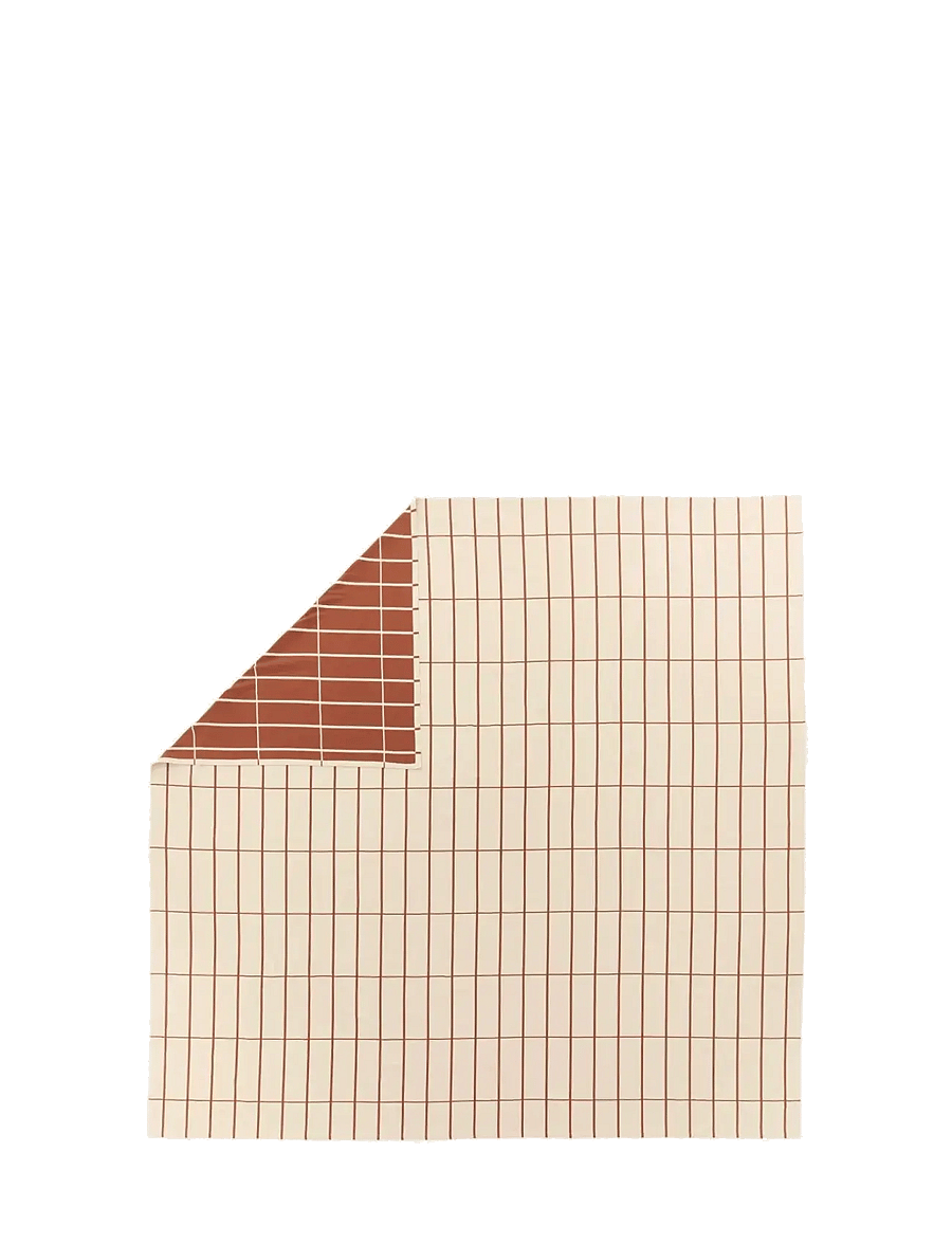Marimekko Home - TIILISKIVI BED SPREAD 260X260 - vooditekstiilid - off white, chestnut - 2