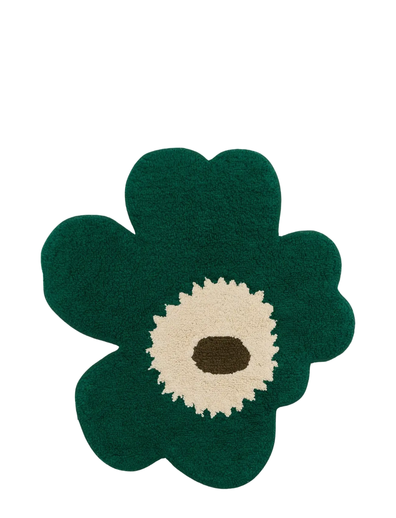 Marimekko Home UNIKKO BATH MAT 73X74CM - Bath mats - EMERALD, OFF WHITE, MOLE / green