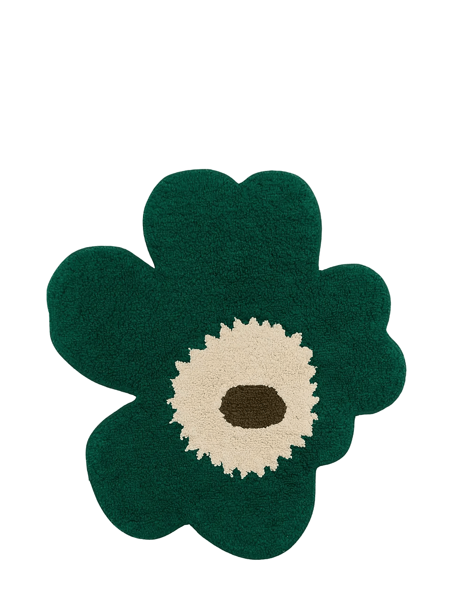 Marimekko Home - UNIKKO BATH MAT 73X74CM - teppiche - emerald, off white, mole - 0