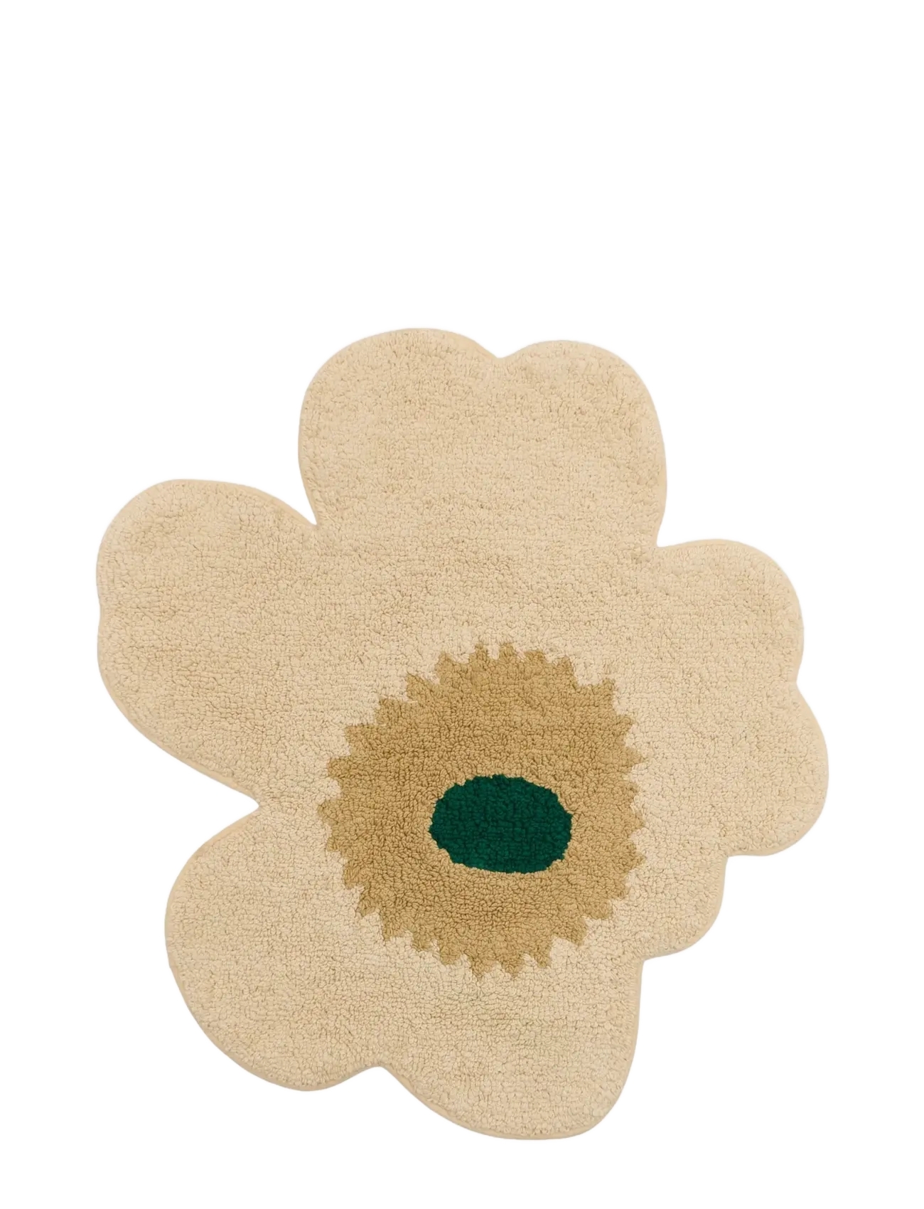 Marimekko Home UNIKKO BATH MAT 73X74CM - Textilien - HAY, SAND, EMERALD / beige