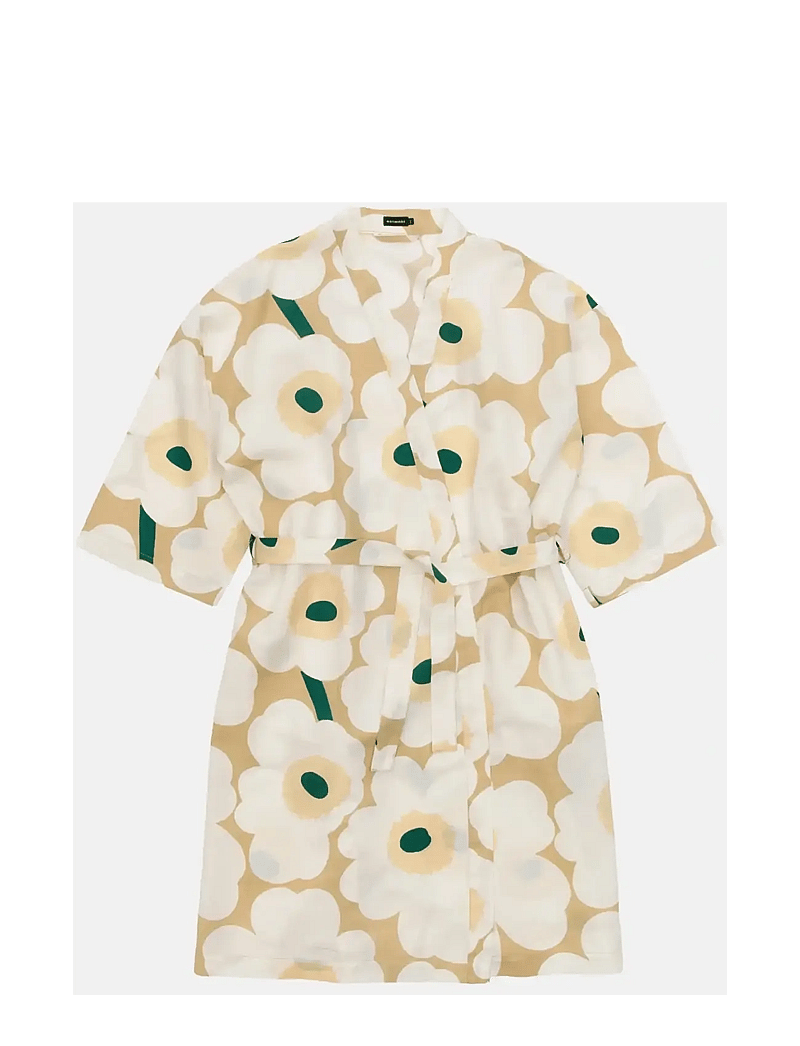 Marimekko Home - UNIKKO HOME ROBE - igapäevane stiil - sand, off white, hay, emerald - 0