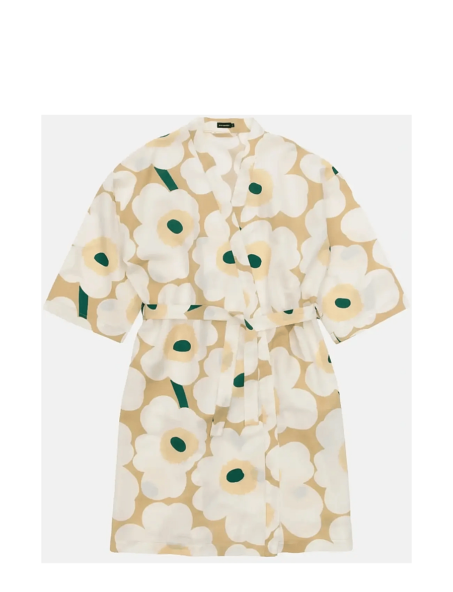 Marimekko Home - UNIKKO HOME ROBE - alltags-style - sand, off white, hay, emerald - 0
