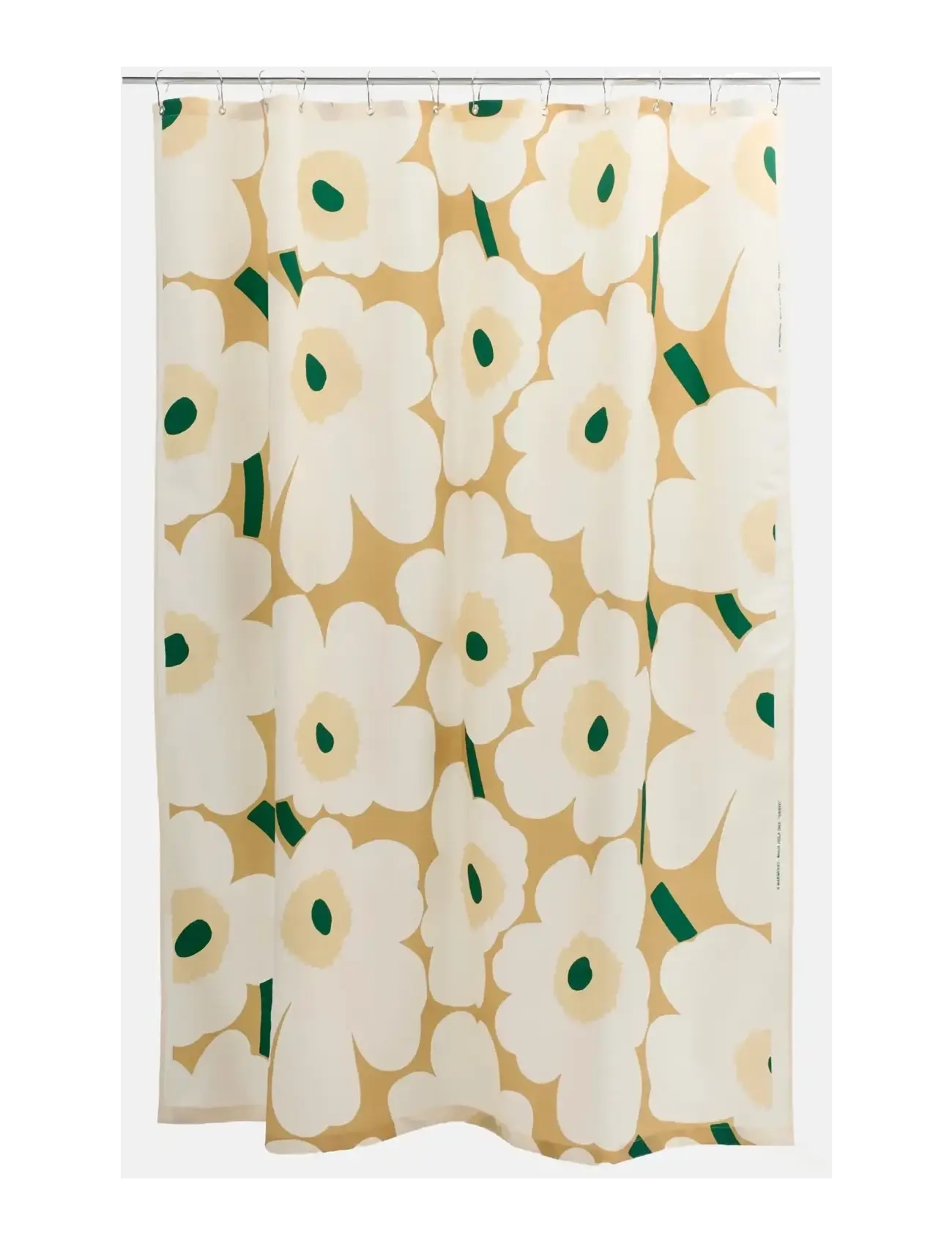 Marimekko Home Unikko Shower Curtain 180X200, 180X 200 cm, Bathroom Textiles, Beige - Curtains, Homeware