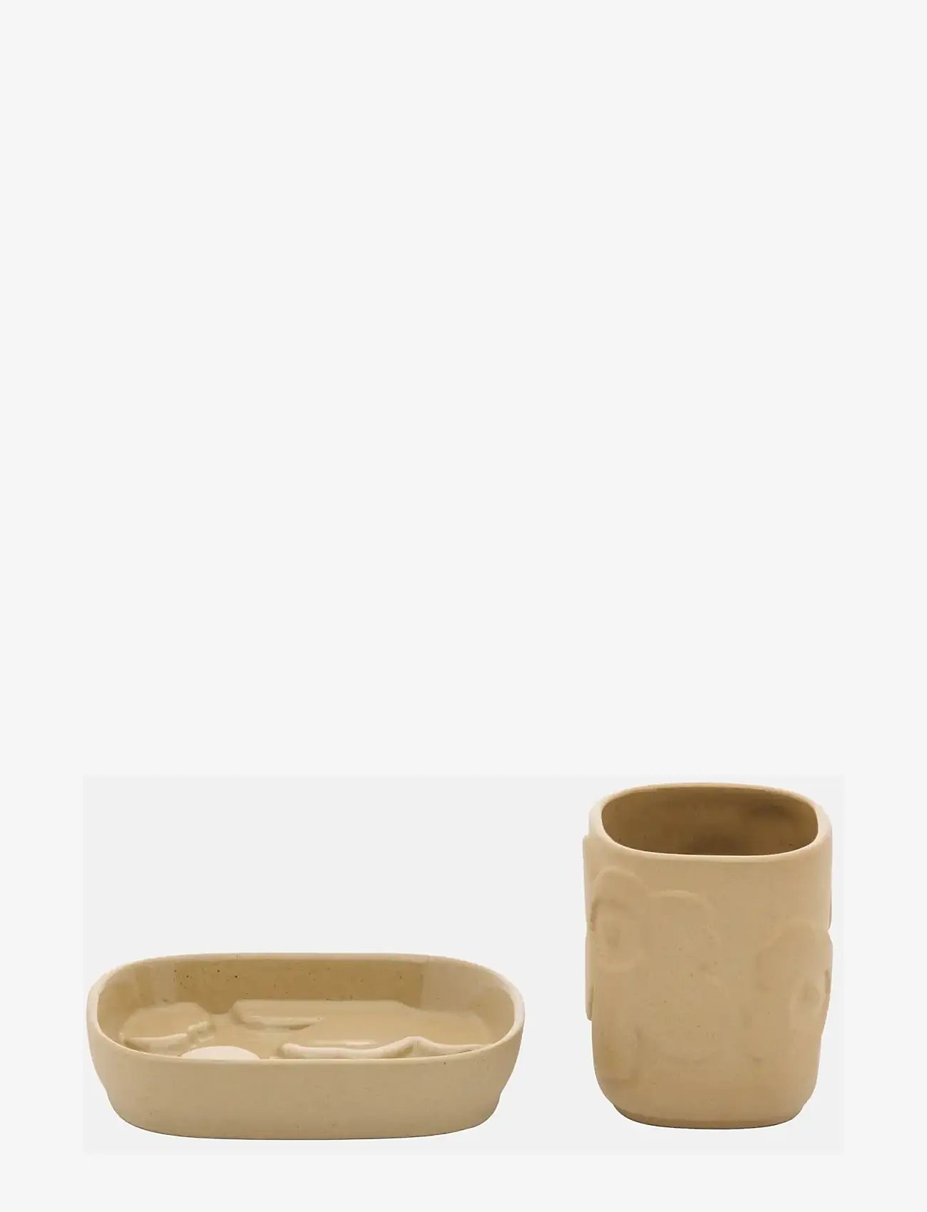 Marimekko Home - UNIKKO BATHROOM SET - tandbørsteholdere - sandstone - 0