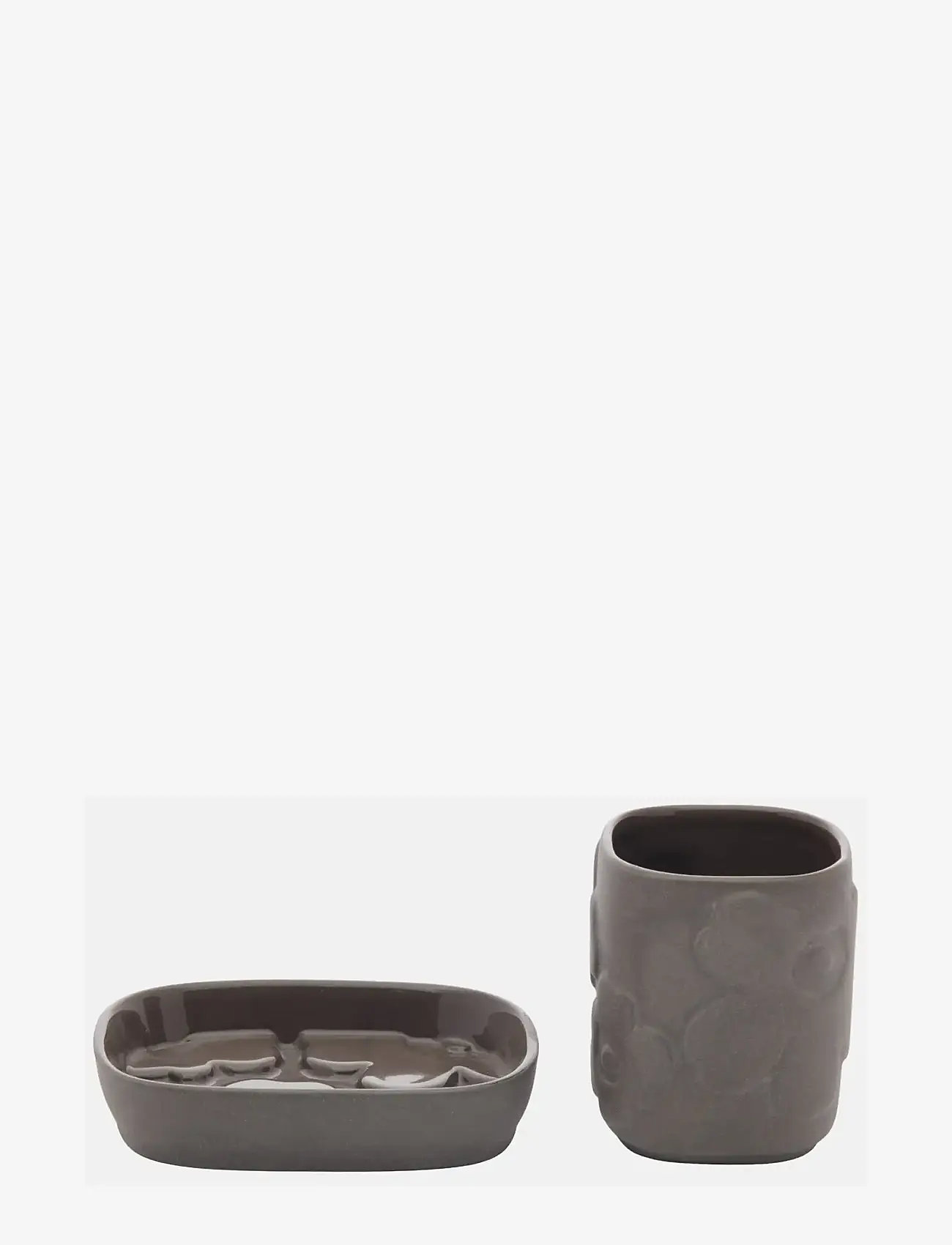 Marimekko Home - UNIKKO BATHROOM SET - tandbørsteholdere - volcanic rock - 0