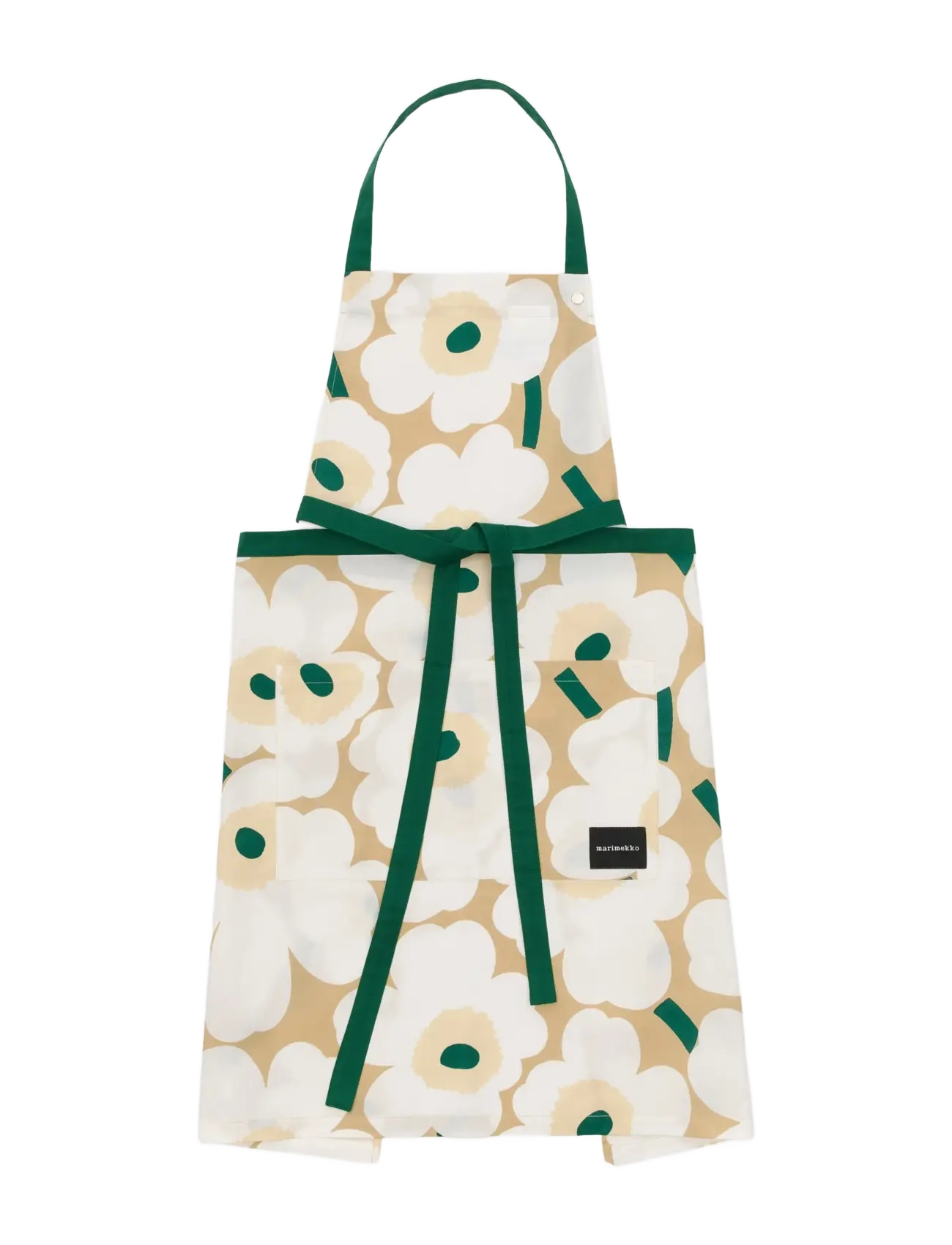 Marimekko Home Pieni Unikko Apron, 84X 85 cm, Kitchen Textiles, Beige - Aprons, Homeware