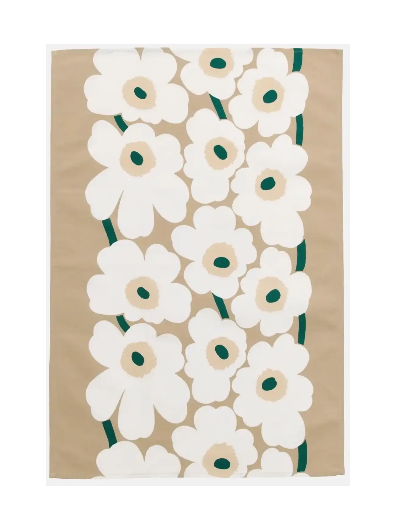 Marimekko Home Unikko Tea Towel 47X70Cm, 47X 70 cm, Kitchen Textiles, Beige - Towels, Homeware