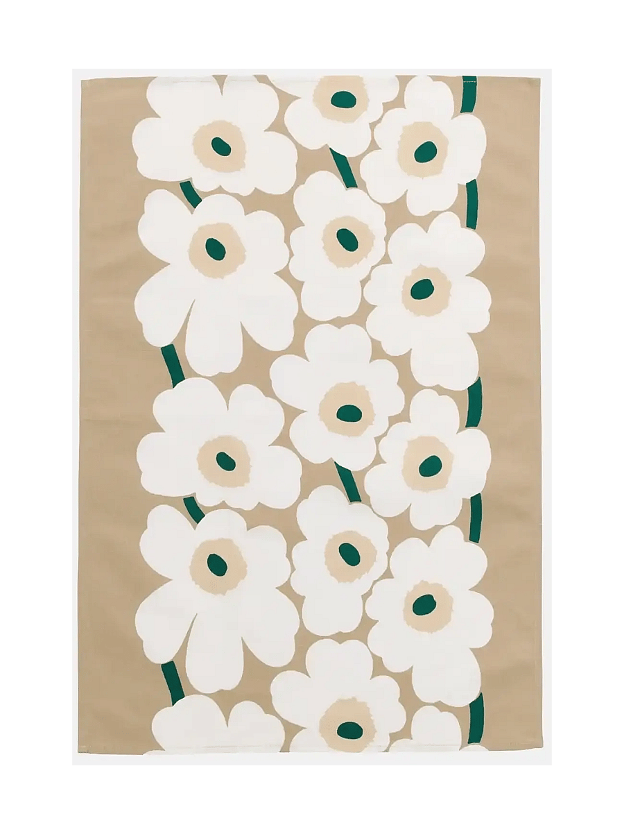 Marimekko Home - UNIKKO TEA TOWEL 47X70CM - küchenhandtücher - sand, white, hay, emerald - 0