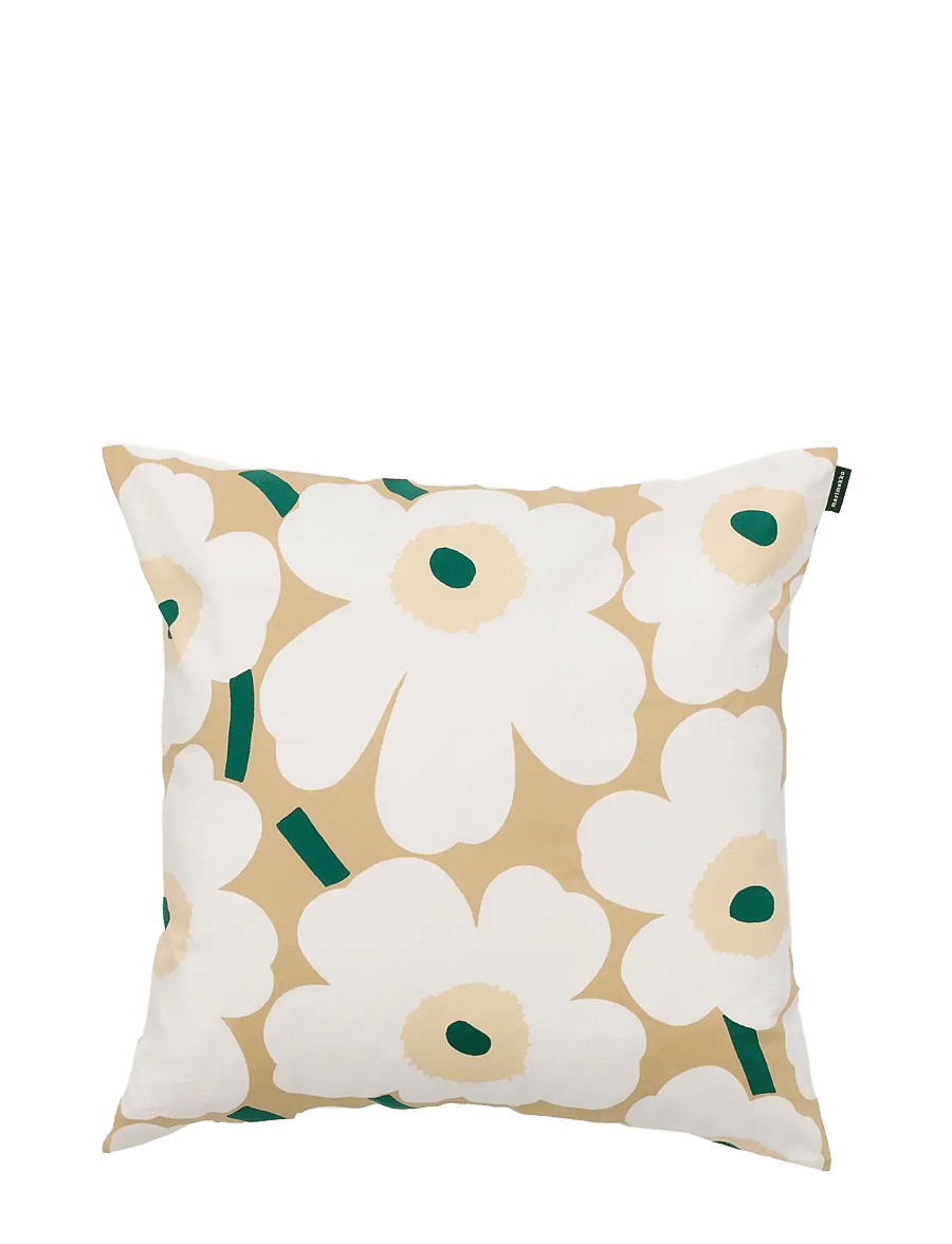 Marimekko Home - PIENI UNIKKO C. COVER 50X50 - kissenbezüge - sand, white, hay, emerald - 0
