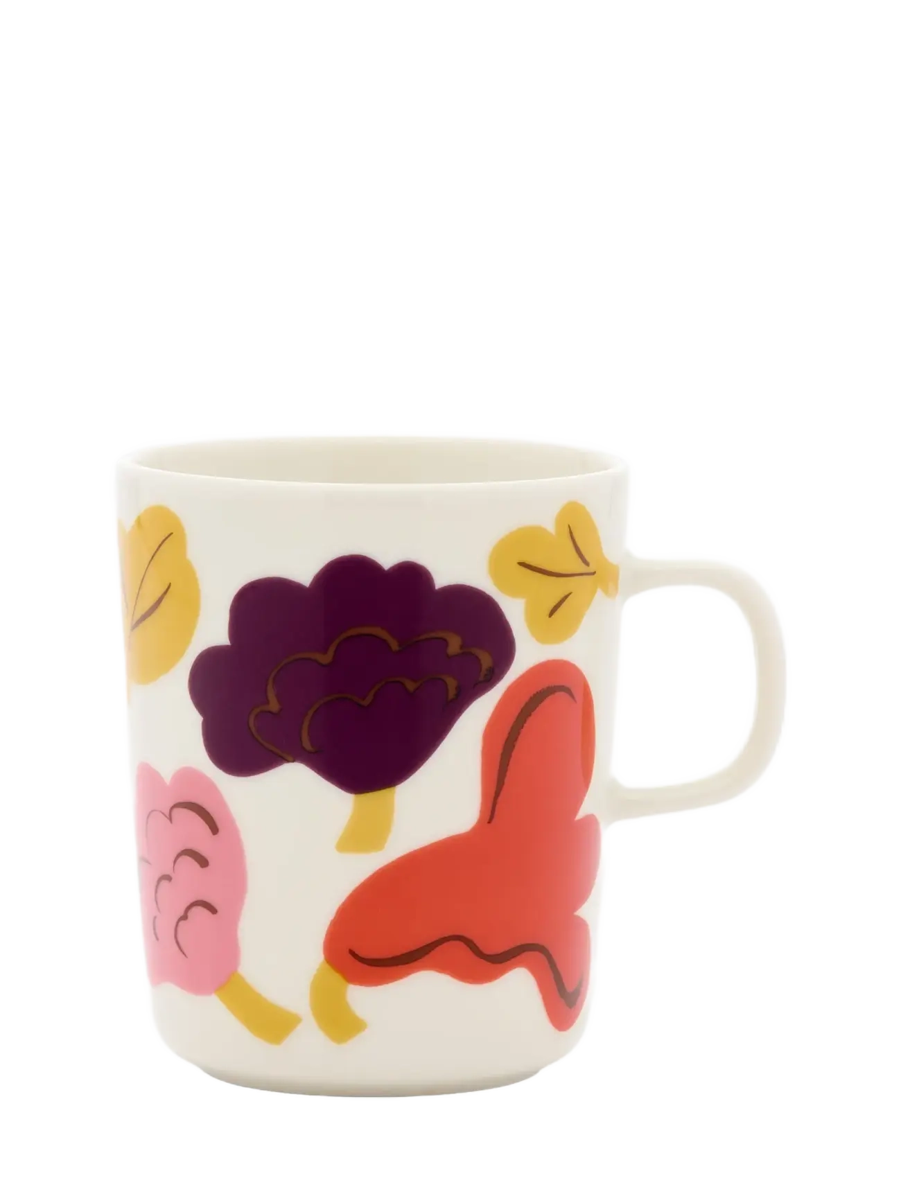 Marimekko Home KUKASTA KUKKAAN MUG 2,5DL - Marimekko Home - WHITE, PINK, TERRAC., PLUM / white