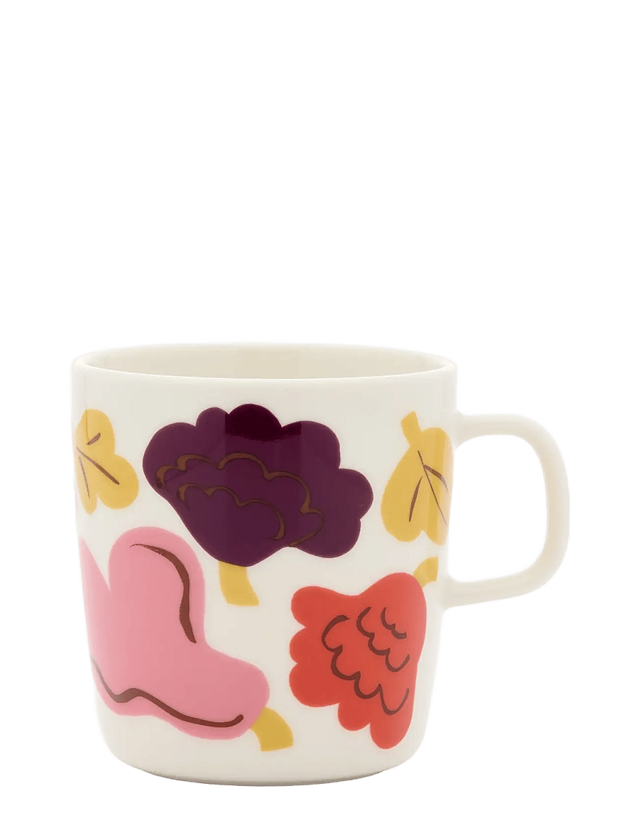 Marimekko Home - KUKASTA KUKKAAN MUG 4DL - teetassid - white, pink, terrac., plum - 0