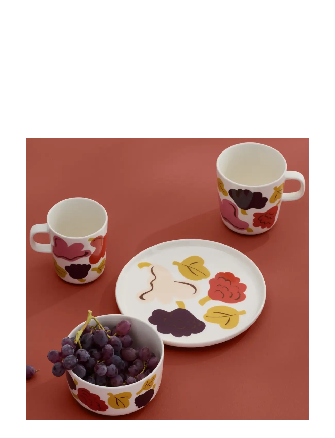 Marimekko Home - KUKASTA KUKKAAN BOWL 5DL - frugtskåle - white, pink, terrac., plum - 1