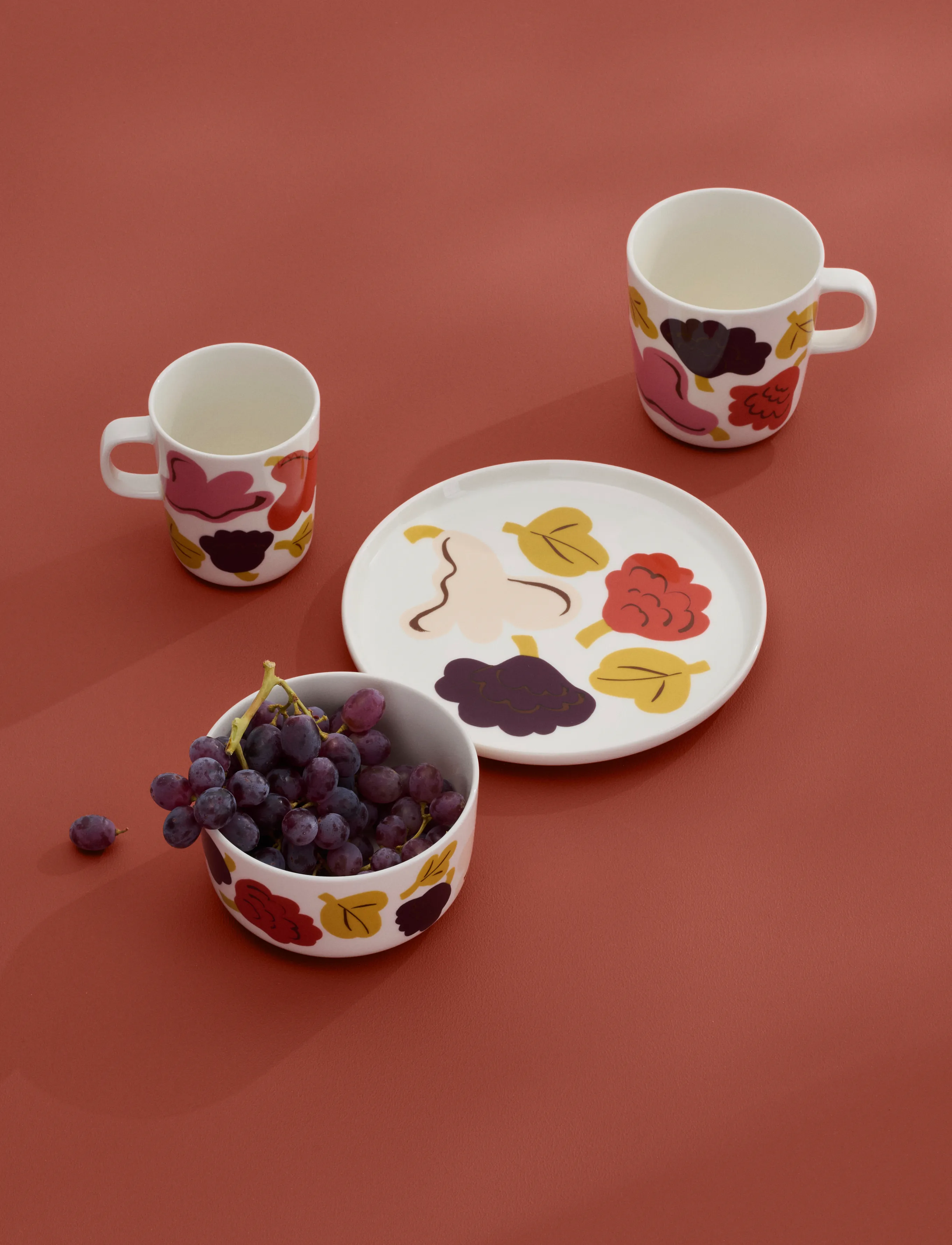 Marimekko Home Kukasta Kukkaan Plate 20Cm, 20 cm, Plates, Weiß - Small Homeware
