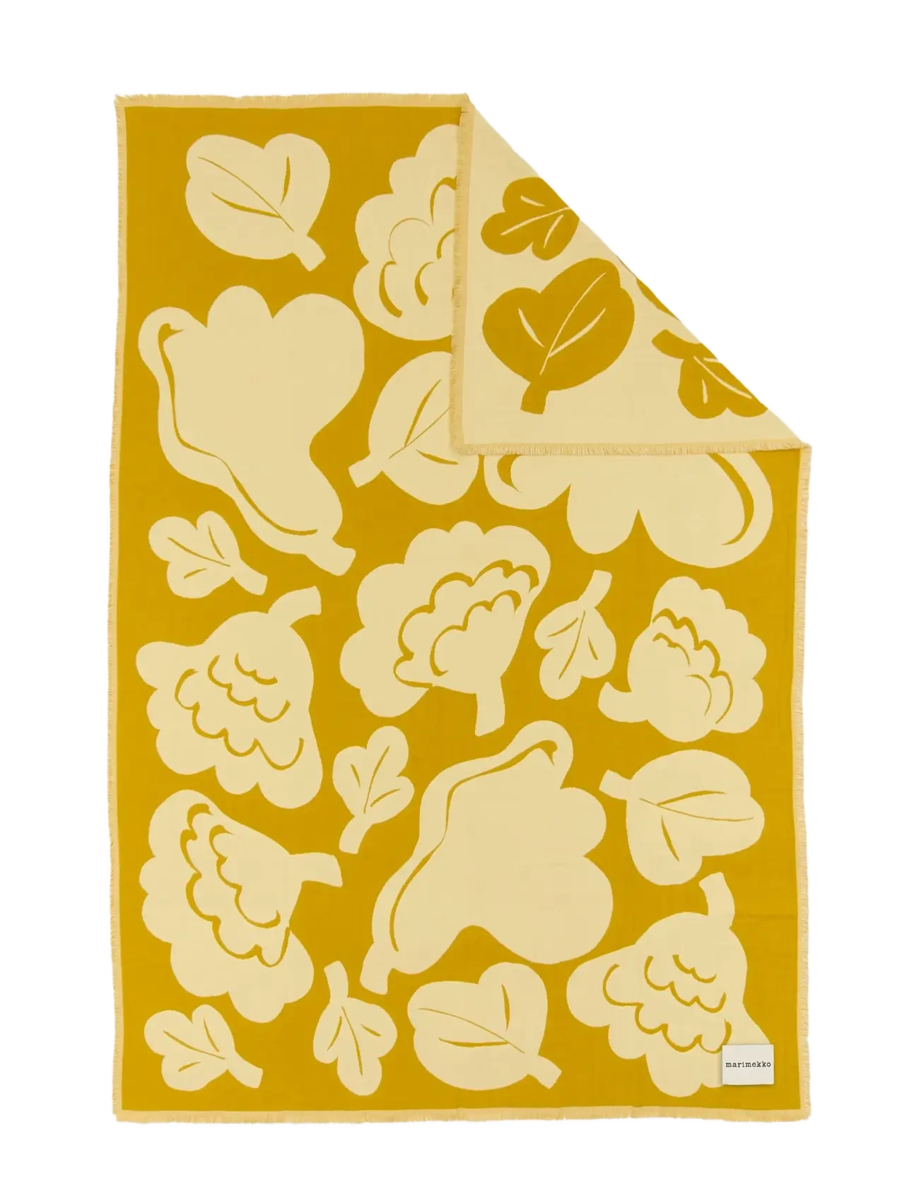 Marimekko Home KUKASTA KUKKAAN THROW 130X180 - Cushions & Blankets - OCHRE, VANILLA / yellow