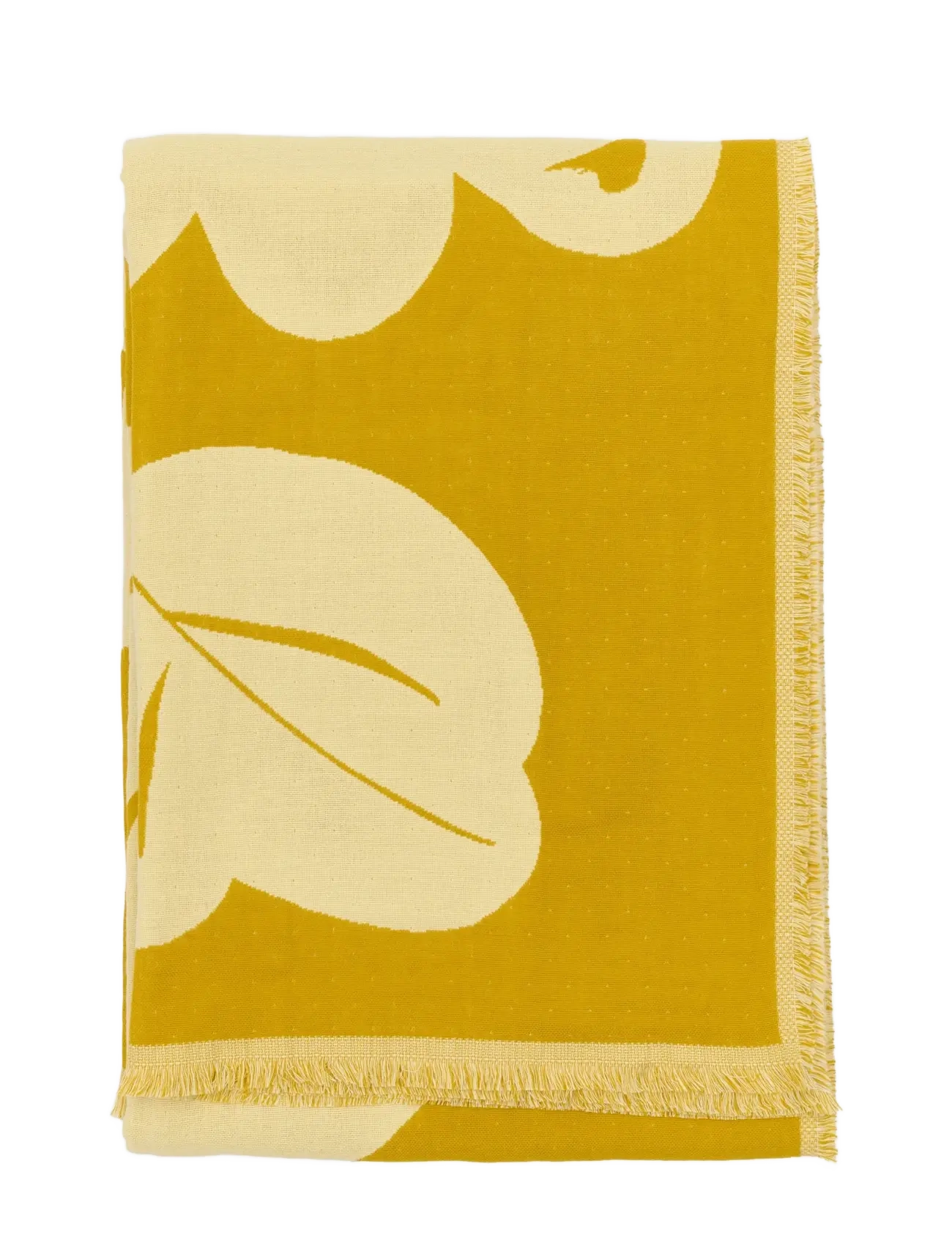 Marimekko Home - KUKASTA KUKKAAN THROW 130X180 - blankets & throws - ochre, vanilla - 1