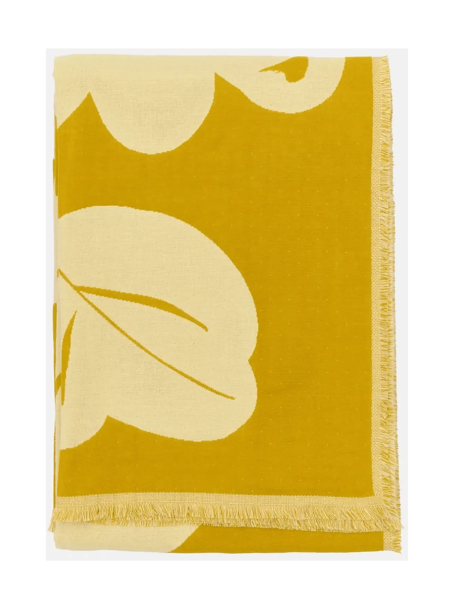 Marimekko Home - KUKASTA KUKKAAN THROW 130X180 - decken - ochre, vanilla - 1