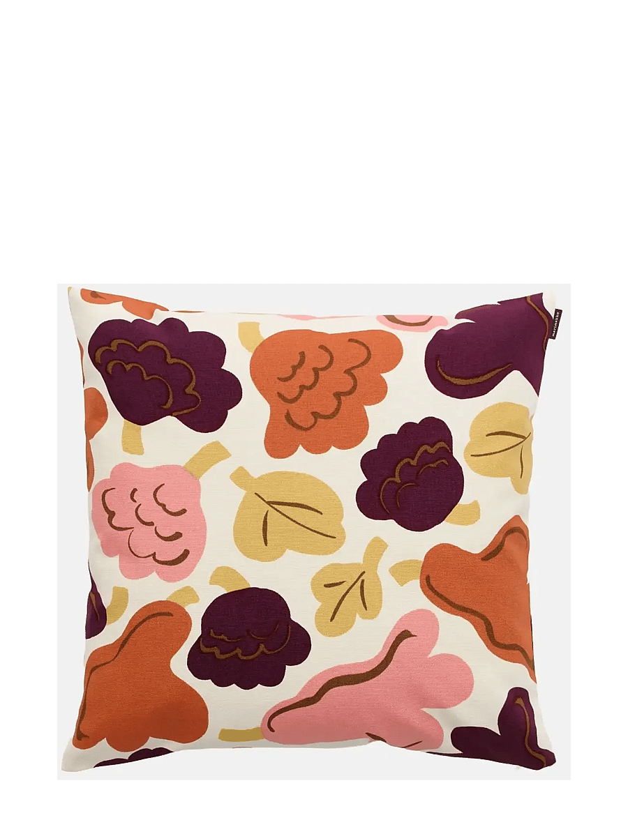 Marimekko Home - P.KUKASTA KUKKAAN CC 50X50 - kissenbezüge - off white,plum,pink,terracotta - 0